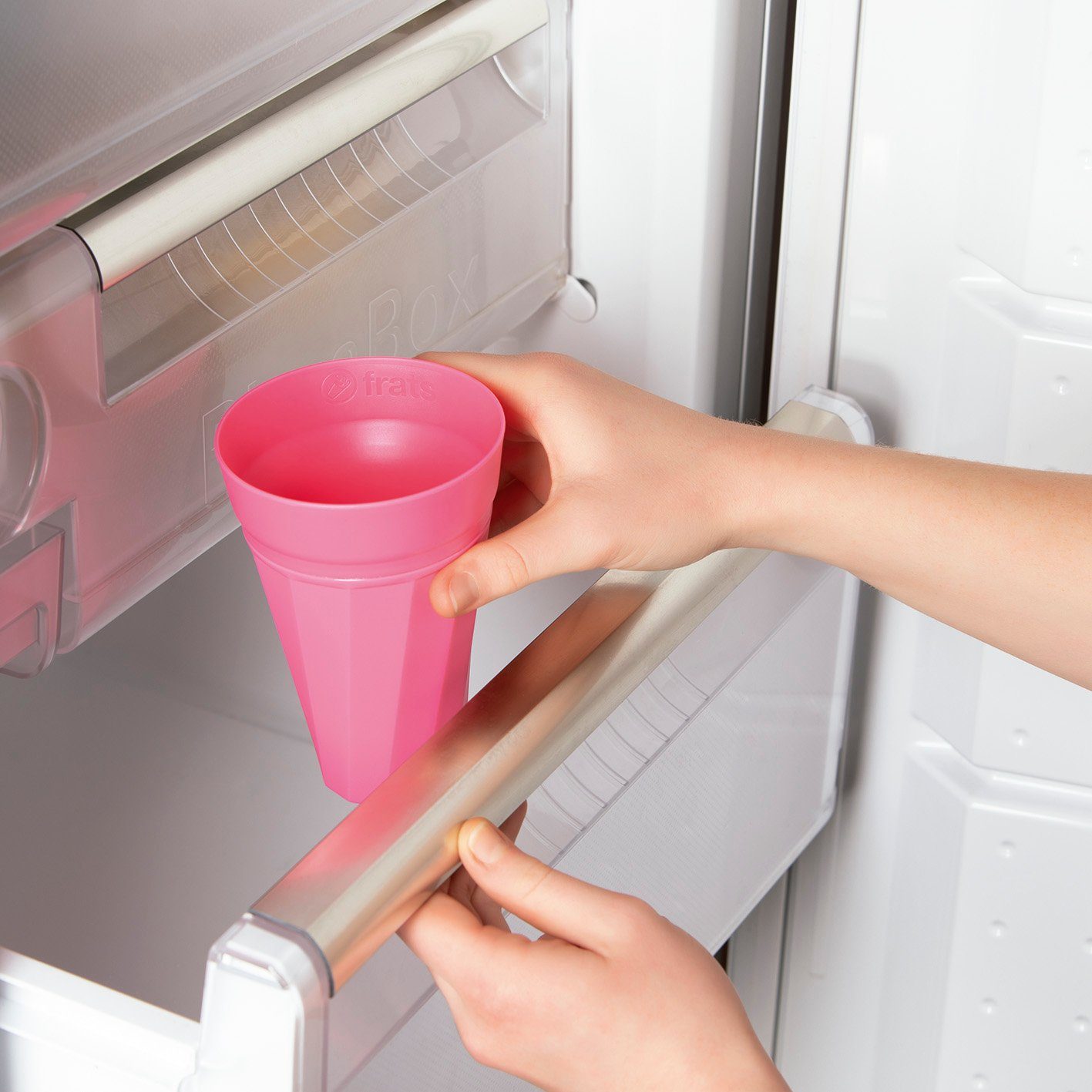 frats Becher - Pink Doppelwandiger - 6er-Set, Trinkbecher - Becher 300ml Kühlflüssigkeit, 300ml Selbstkühlend Mehrweg mit