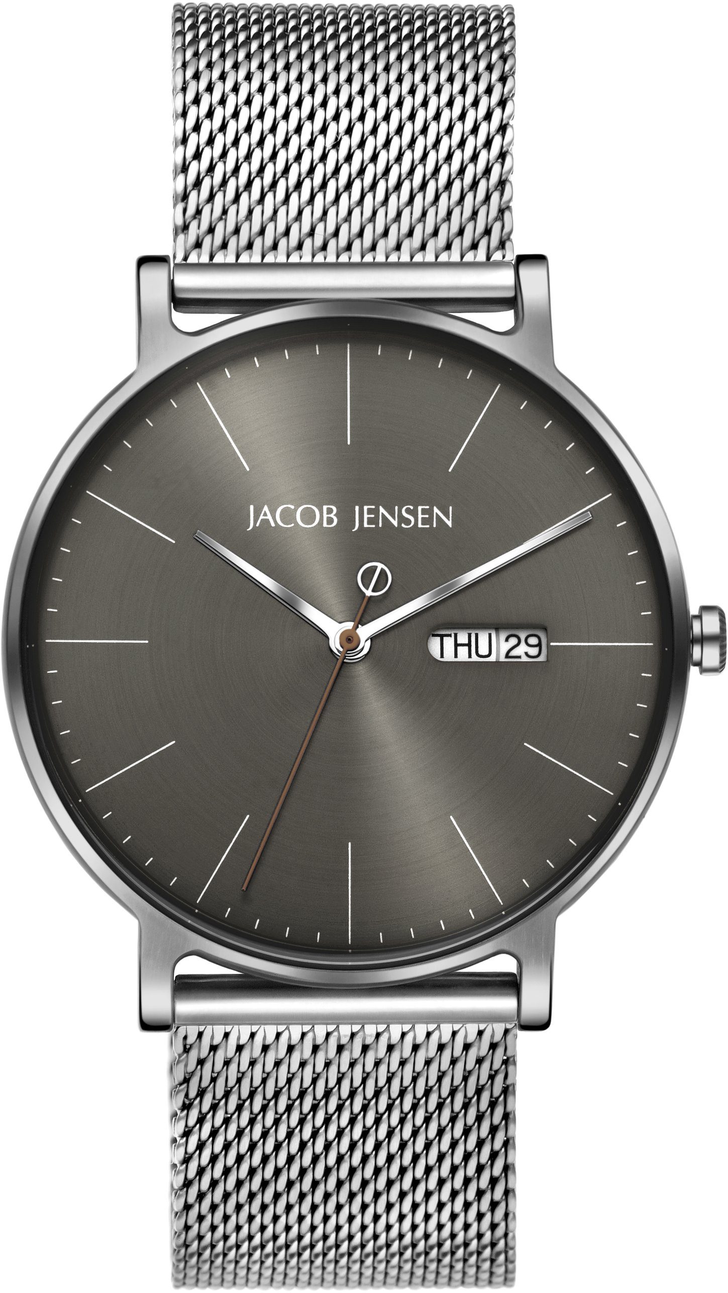 Jacob Jensen Titanuhr Herrenuhr Tag Datum Titanium Timeless Nordic ⌀40mm 32163