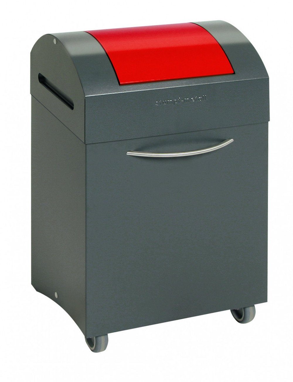 Mülleimer Abfallsammler, selbstschließend, Räder, 45L, HxBxT 65x38x32cm, Gelb