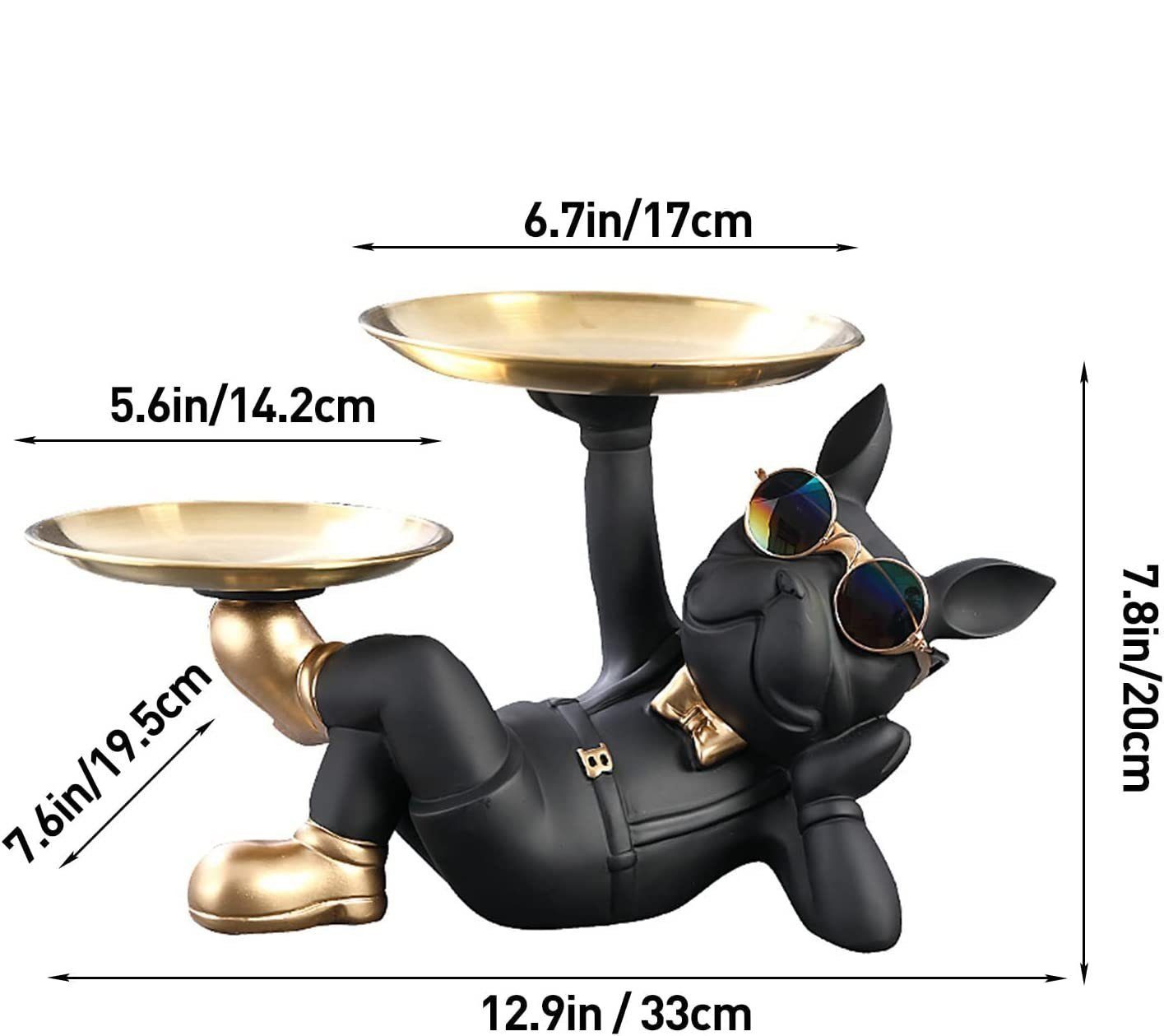 Französische Bulldogge Key Bowlfrench Bulldogge Figur Schmuck