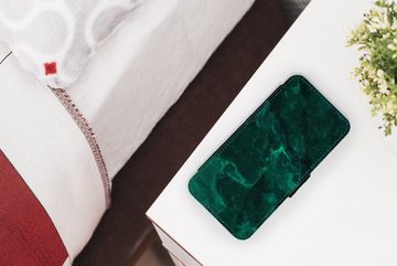 MuchoWow Handyhülle Marmor - Limone - Grün - Strukturiert - Marmoroptik, Handyhülle Telefonhülle Apple iPhone 12 Mini