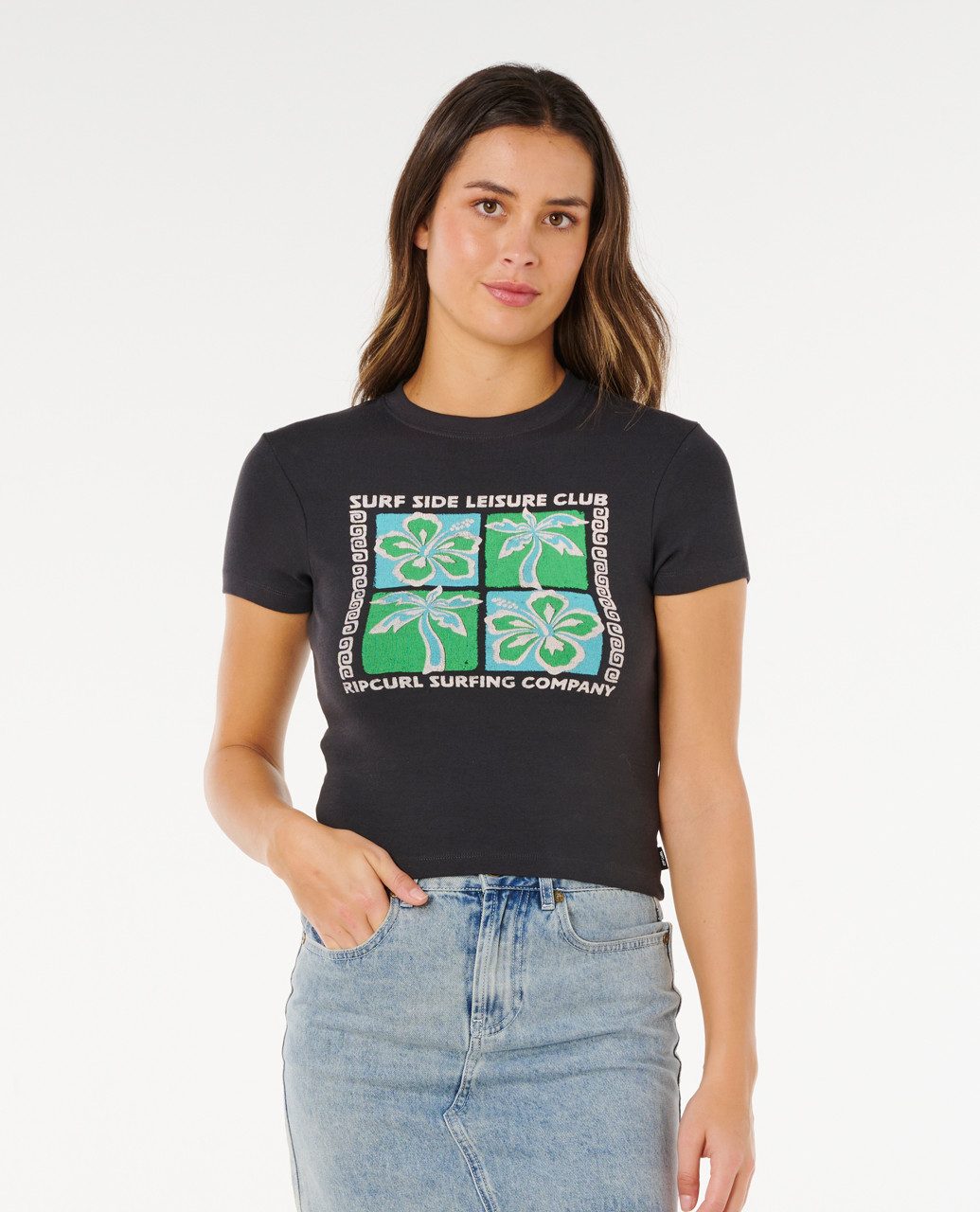 Rip Curl Print-Shirt Rip Curl Surf Side Fitted T-Shirt