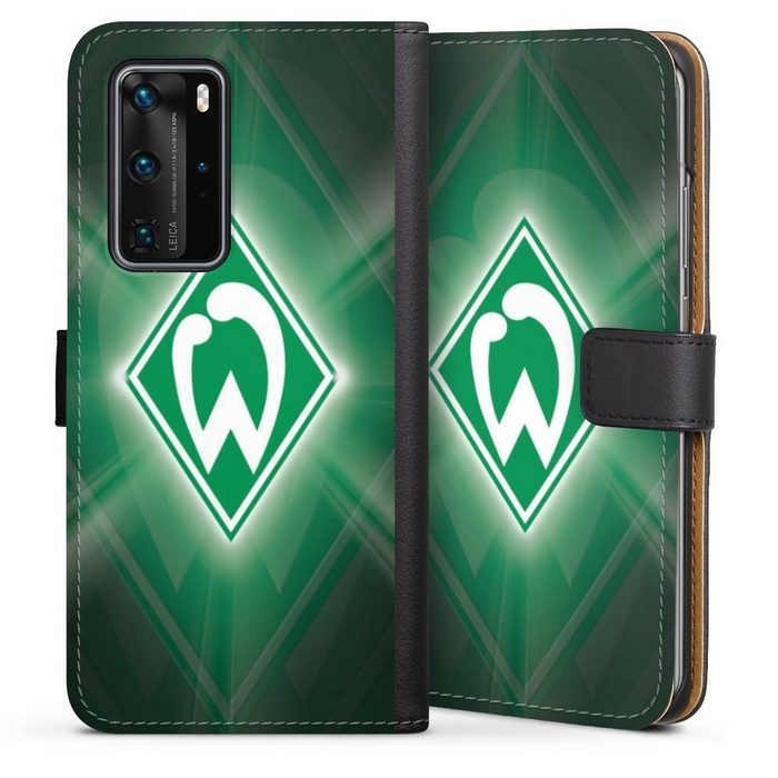 DeinDesign Handyhülle SV Werder Bremen Offizielles Lizenzprodukt Wappen Werder Bremen Laser Huawei P40 Pro Hülle Handy Flip Case Wallet Cover Handytasche Leder