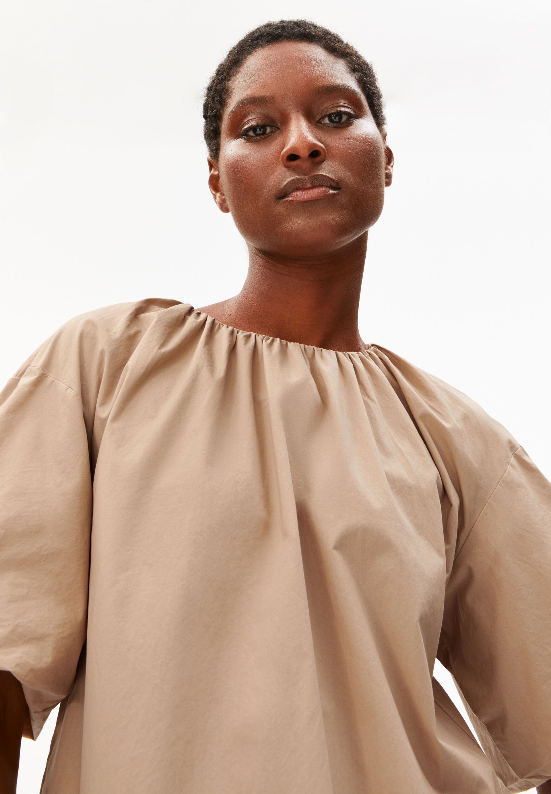Armedangels Jerseykleid POPLIN Kleid aus 100% Bio-Baumwolle (Loose Fit) Kleid aus 100% Bio-Baumwolle