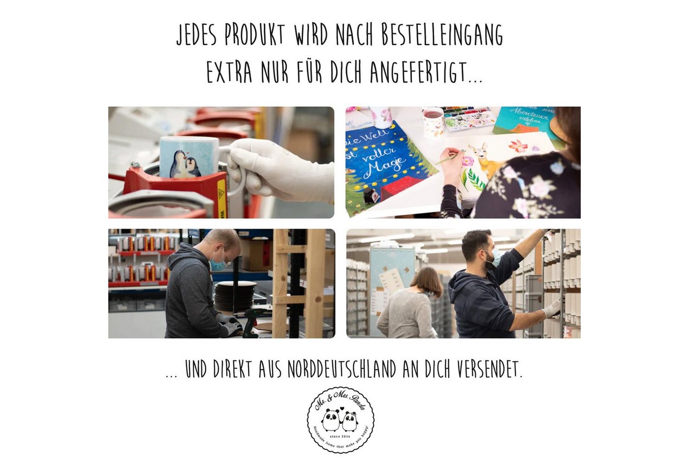 Thumbnail - Mr. & Mrs. Panda Hinweisschild Katzen Koenig - Weiß - Geschenk, Haustier, Kater, Katzenprodukte, ers, (1 St)