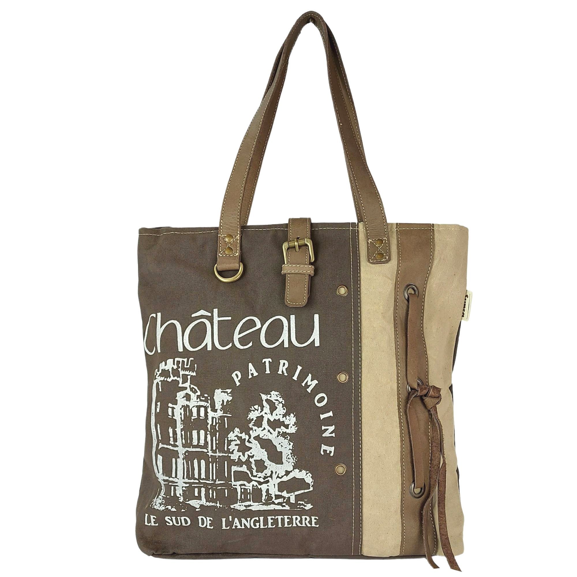 Handtasche Canvas Handtasche. Vintage Schultertasche. Tote Tasche Shopper
