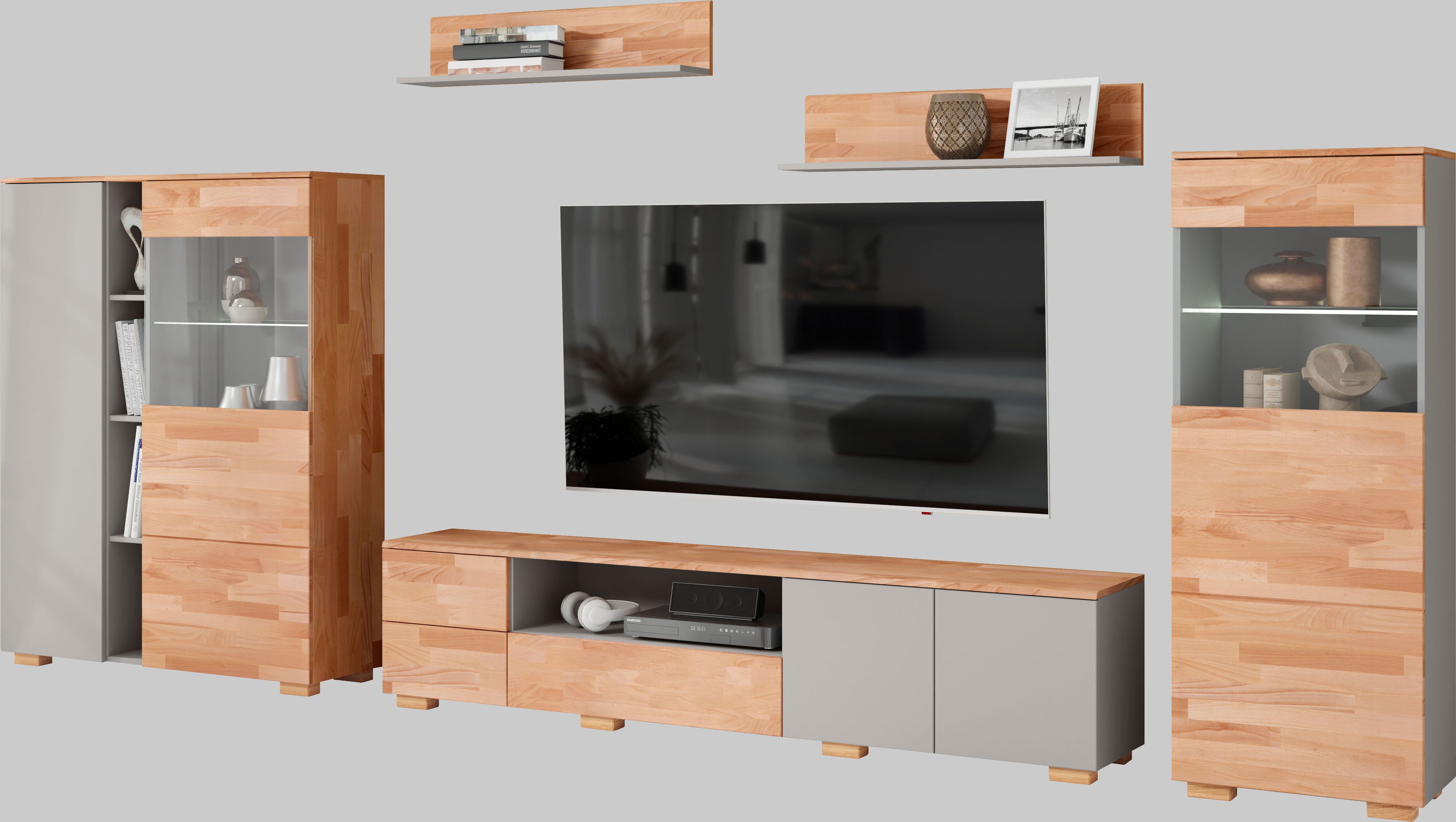 Home affaire Wohnwand, (5-St), schöne moderne Optik