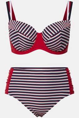 Ulla Popken Soft-BH Bikini Streifen Struktur Bügel-Softcups