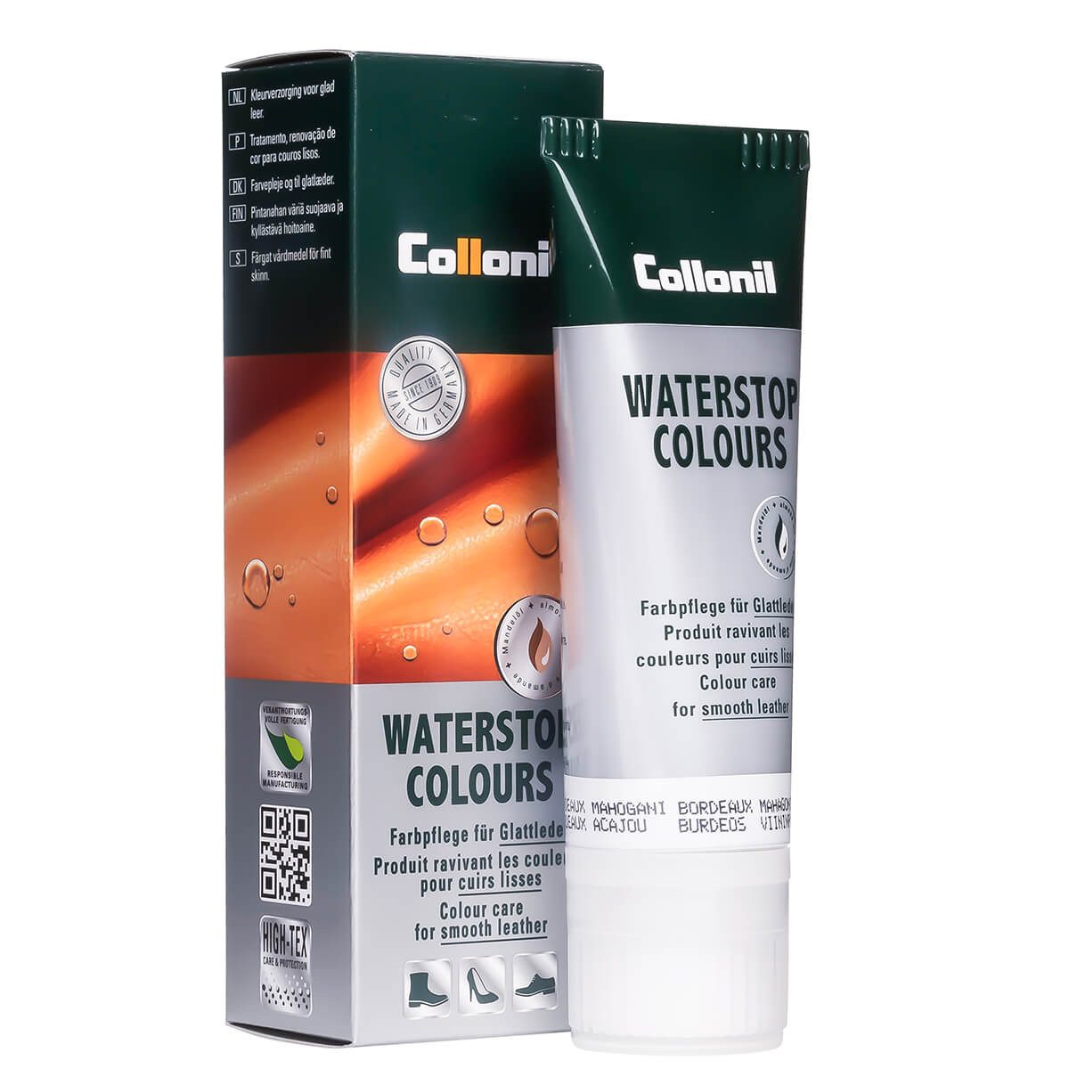 Collonil Waterstop Colours - Farbige Pflege- und Imprägniercreme für Glattleder Schuhcreme