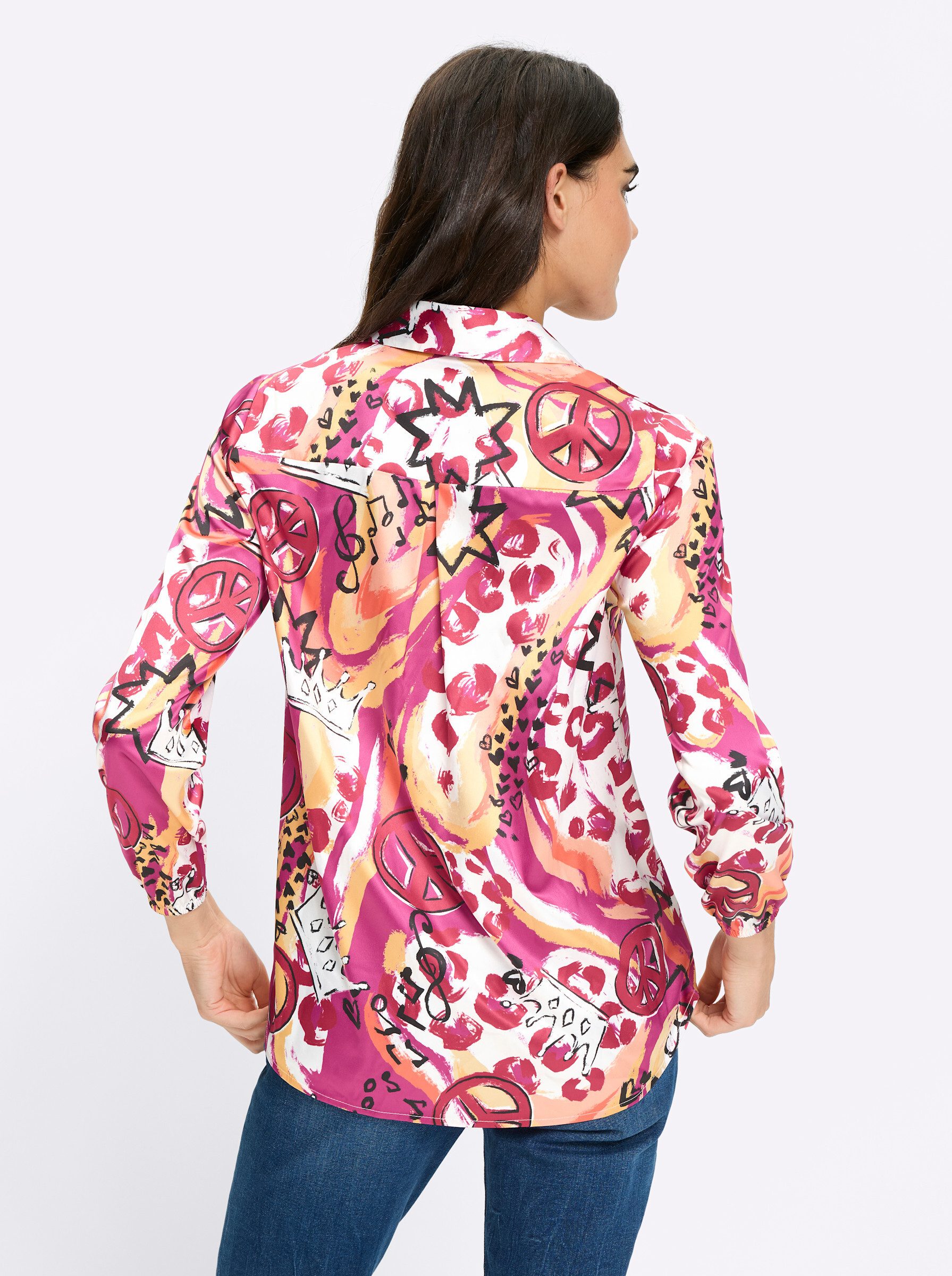 heine Klassische Bluse Druckbluse Langarm günstig online kaufen