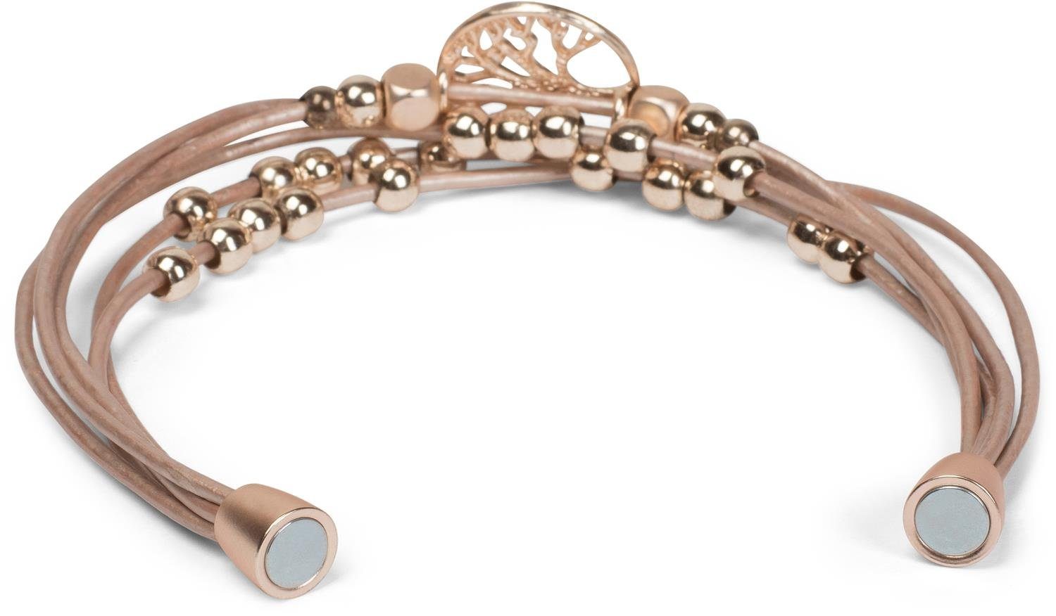 styleBREAKER Armband Armband mit Lebensbaum, Perlen und Bändern (1-tlg) günstig online kaufen