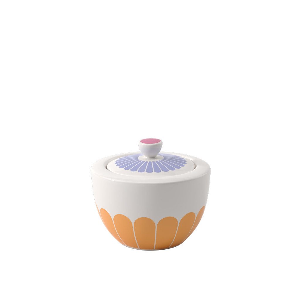 Villeroy & Boch Zuckerdose Fleur couleur Zuckerdose, Porzellan, (1-tlg), Premium Porcelain, mikrow.- & spülm.sicher, Made in Germany