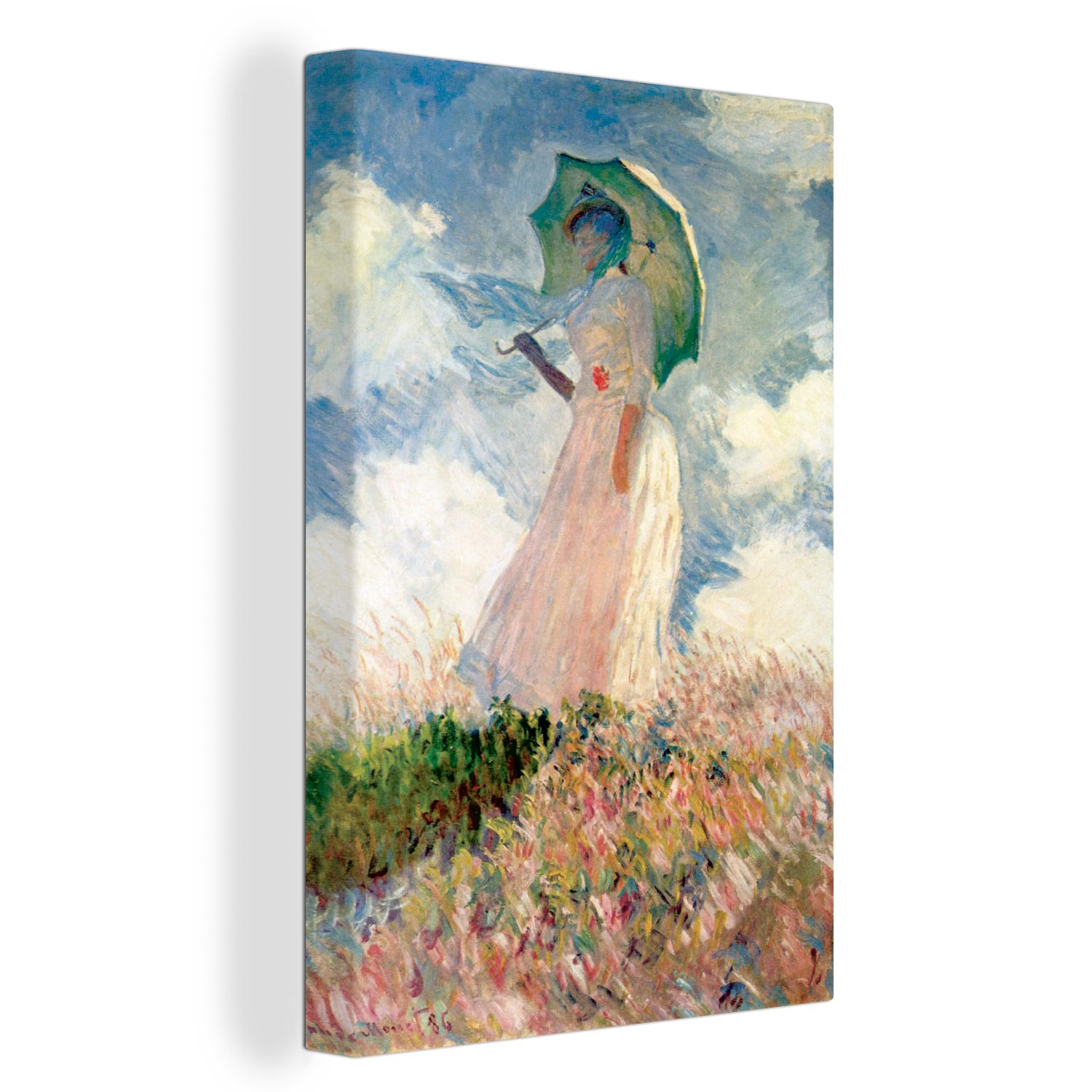 OneMillionCanvasses® Leinwandbild Frau mit Sonnenschirm - Kunstdrucke von C günstig online kaufen
