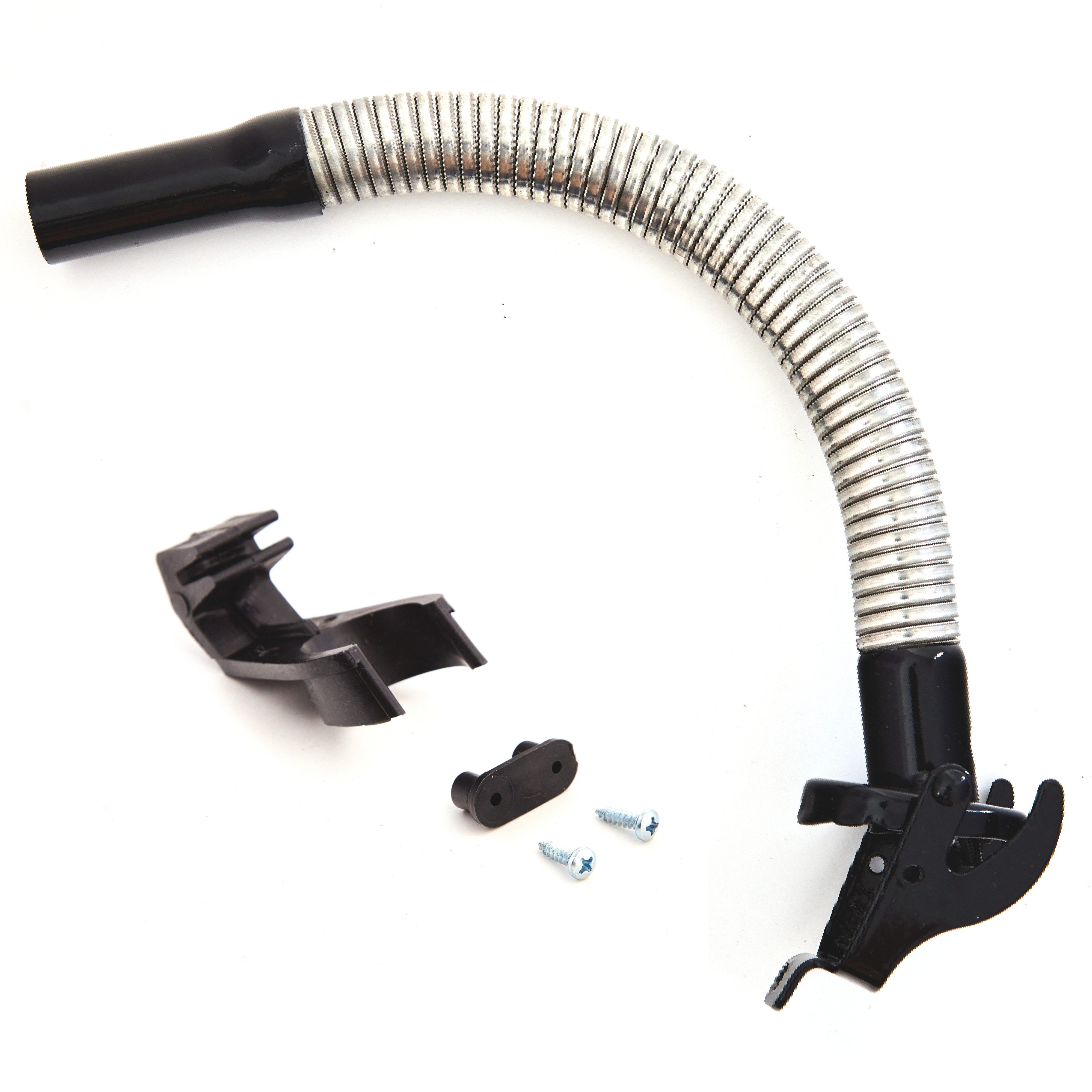 BW Benzinkanister Ausgießer 25mm für Diesel mit Halterung für 10/20L-Schwarz - RAL 9005 (für 5L,10L und 20L Metall Kanister, Made in Europe), für Kanister mit Bajonettverschluss