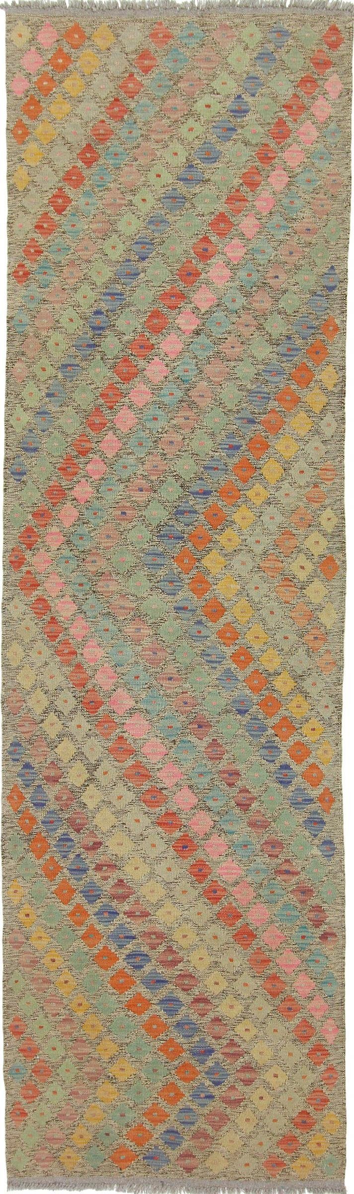 Designteppich Kelim Höhe: 0.3 mm Handgewebter Afghan Orientteppich, Trading, 290x85 Läufer, Heritage Nain