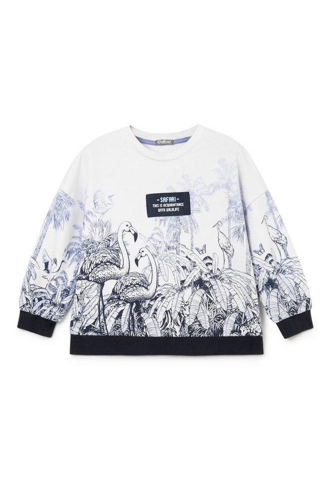 Gulliver Sweatshirt mit modischem Allover-Print, Aus formstabiler und  angenehm weicher Baumwolle gefertigt