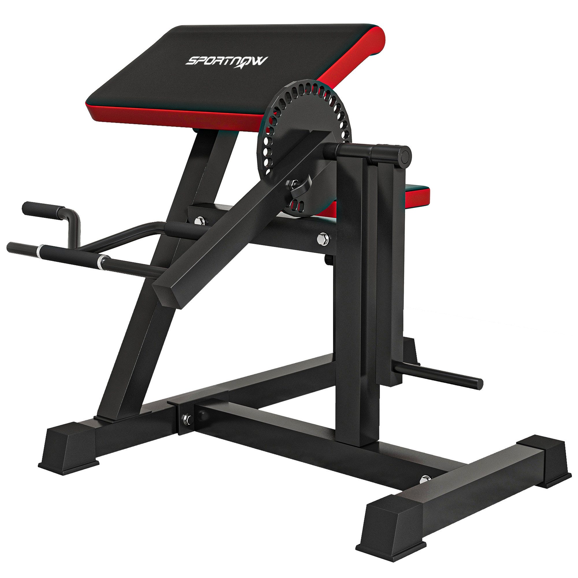 Novzep Trainingsstation Curlbank & Trizeps-Extension, 5 Sitzverstellungen, 25 Winkel, Stahl & Kunstleder