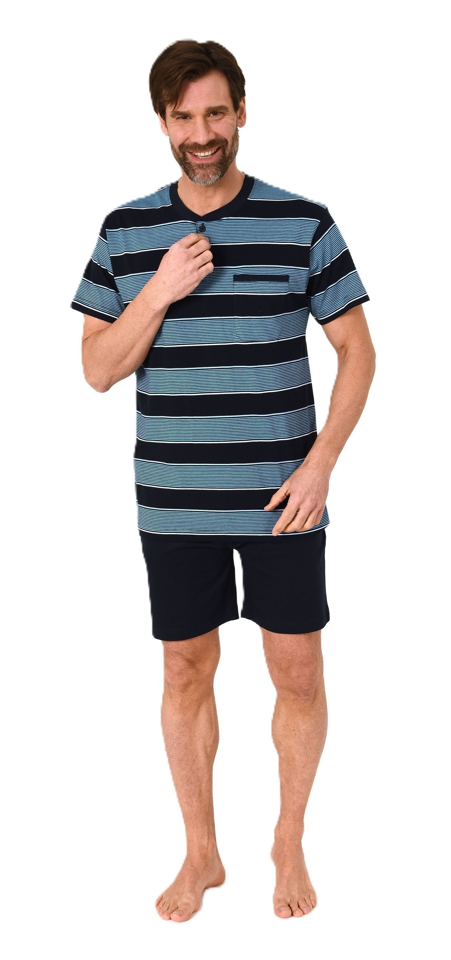 Normann Pyjama Normann Herren kurzarm Schlafanzug günstig online kaufen