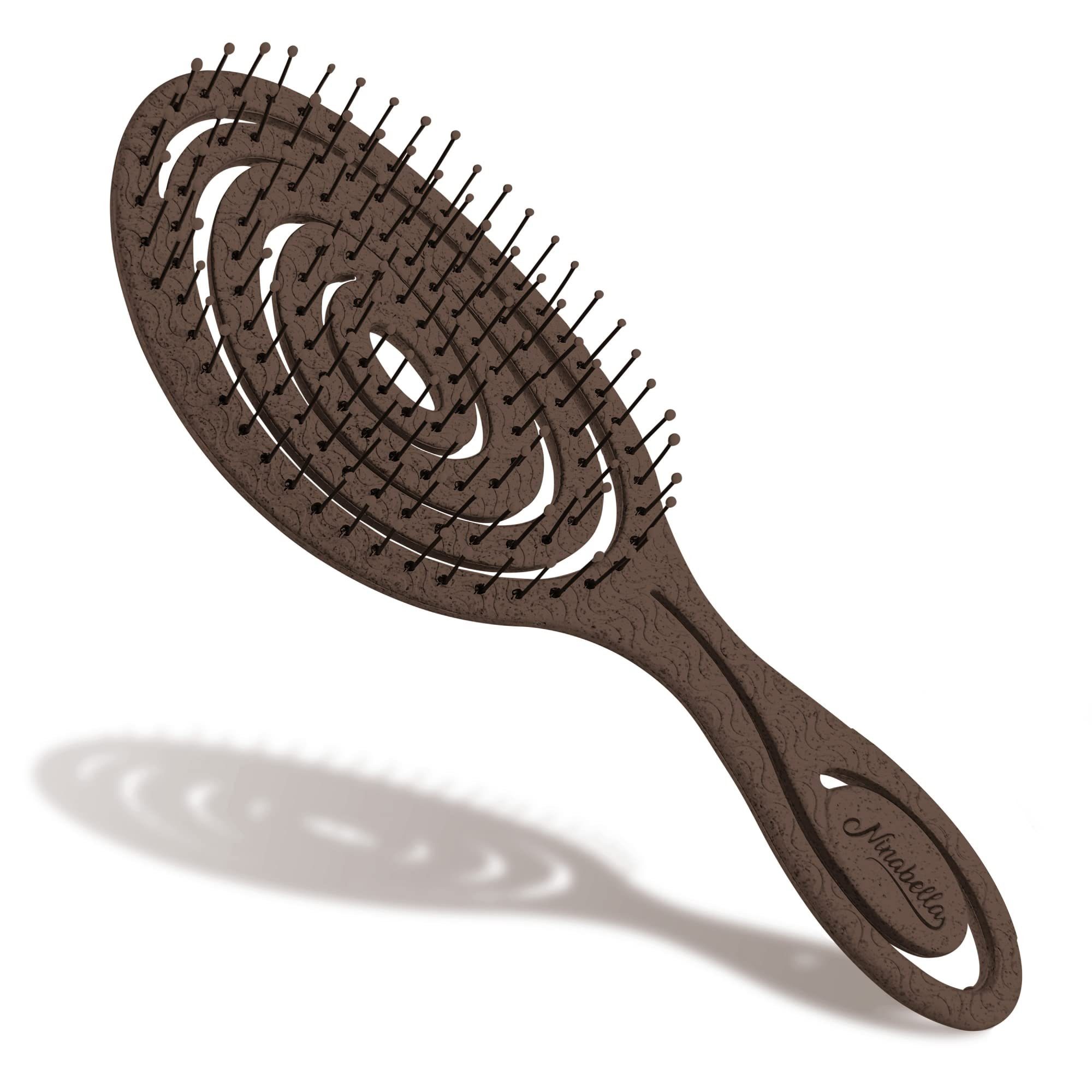 Ninabella Haarbürste Bio-Haarbürste für Damen, Herren & Kinder - Entwirrbürste ohne Ziepen