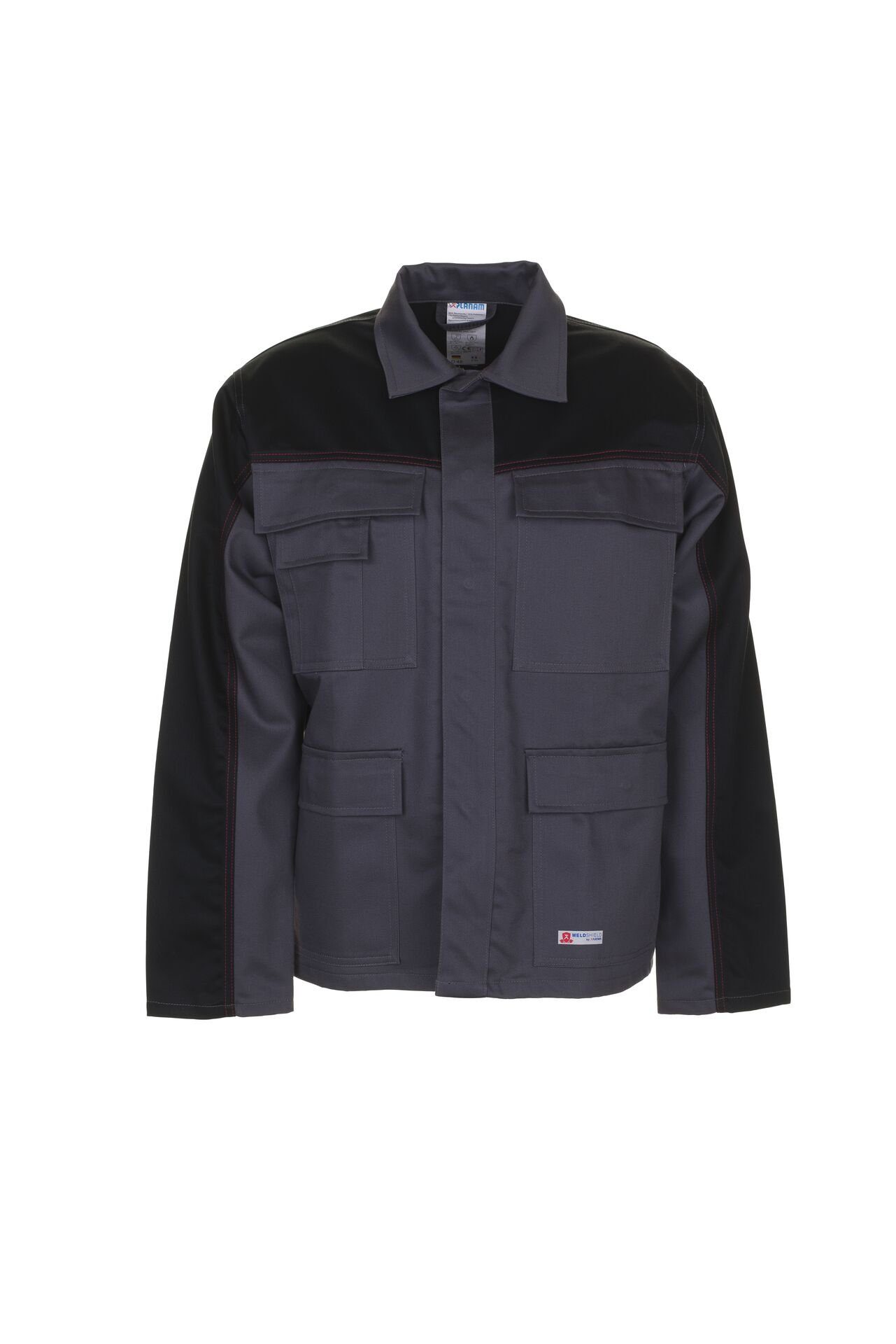 Cofra V064 Arbeitshose Carpenter – Schlammgrau/schwarz, Größe 44, 60% Baumwolle