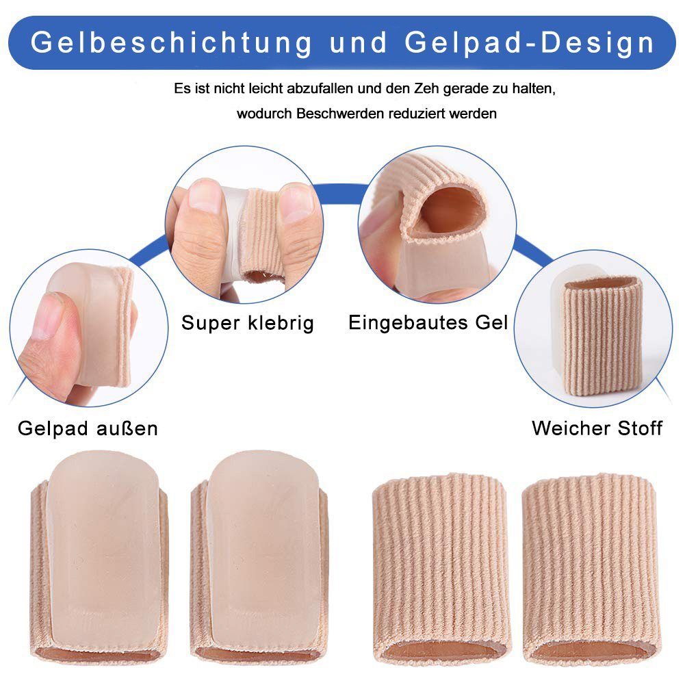 COOL-i ® Hallux-Bandage Zehenspreizer Gel – 2 Paar Soft-Silikon Zehentrenner, bei Hallux Valgus & Hammerzehen