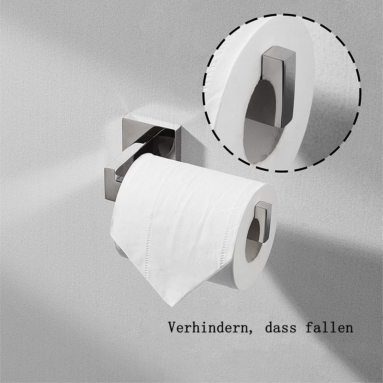 Houhence Toilettenpapierhalter Toilettenpapierhalter, WC Edelstahl Klopapierhalter