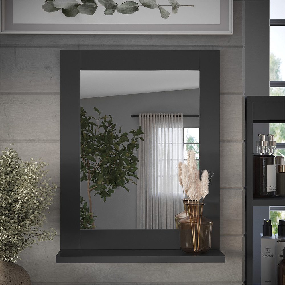 Vicco Badspiegel Vilda, Grau, 50 x 40 cm günstig online kaufen