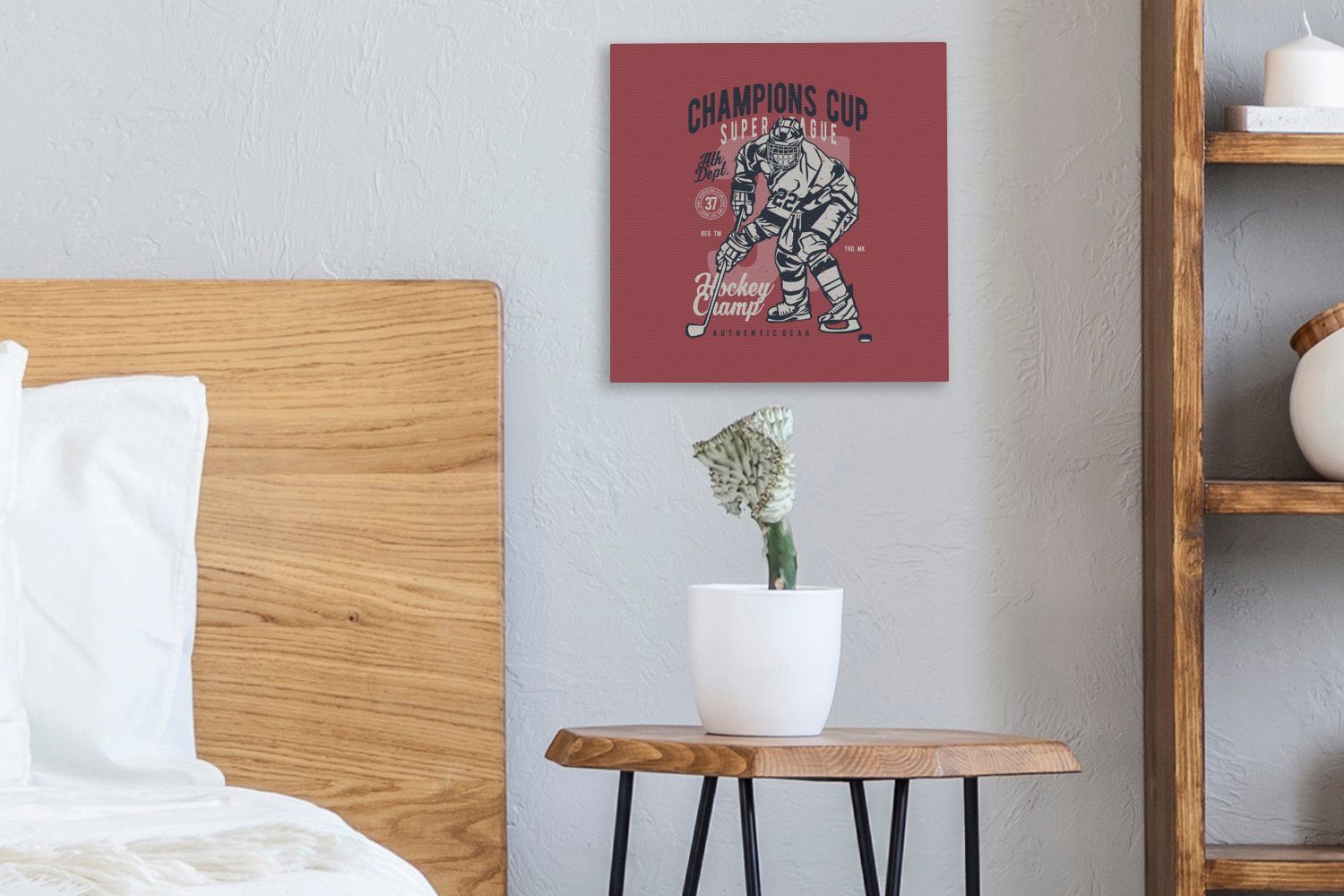 Wohnzimmer Leinwand Bilder (1 - Eishockey OneMillionCanvasses® St), Vintage, Schlafzimmer - Schlittschuhe für Leinwandbild