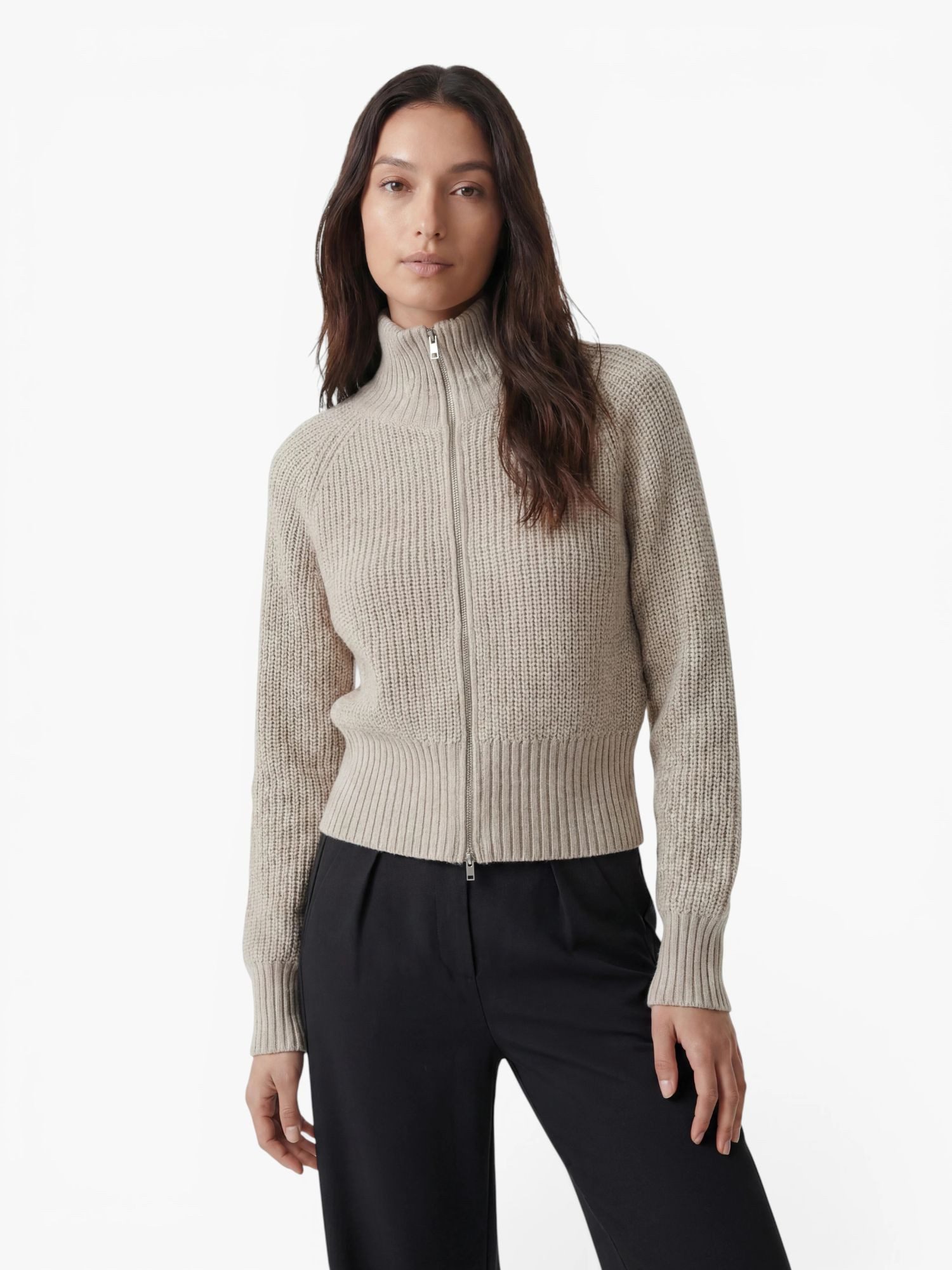 LeGer Strickjacke Nala, LeGer by Lena Gercke mit Woll-Anteil, Stehkragen