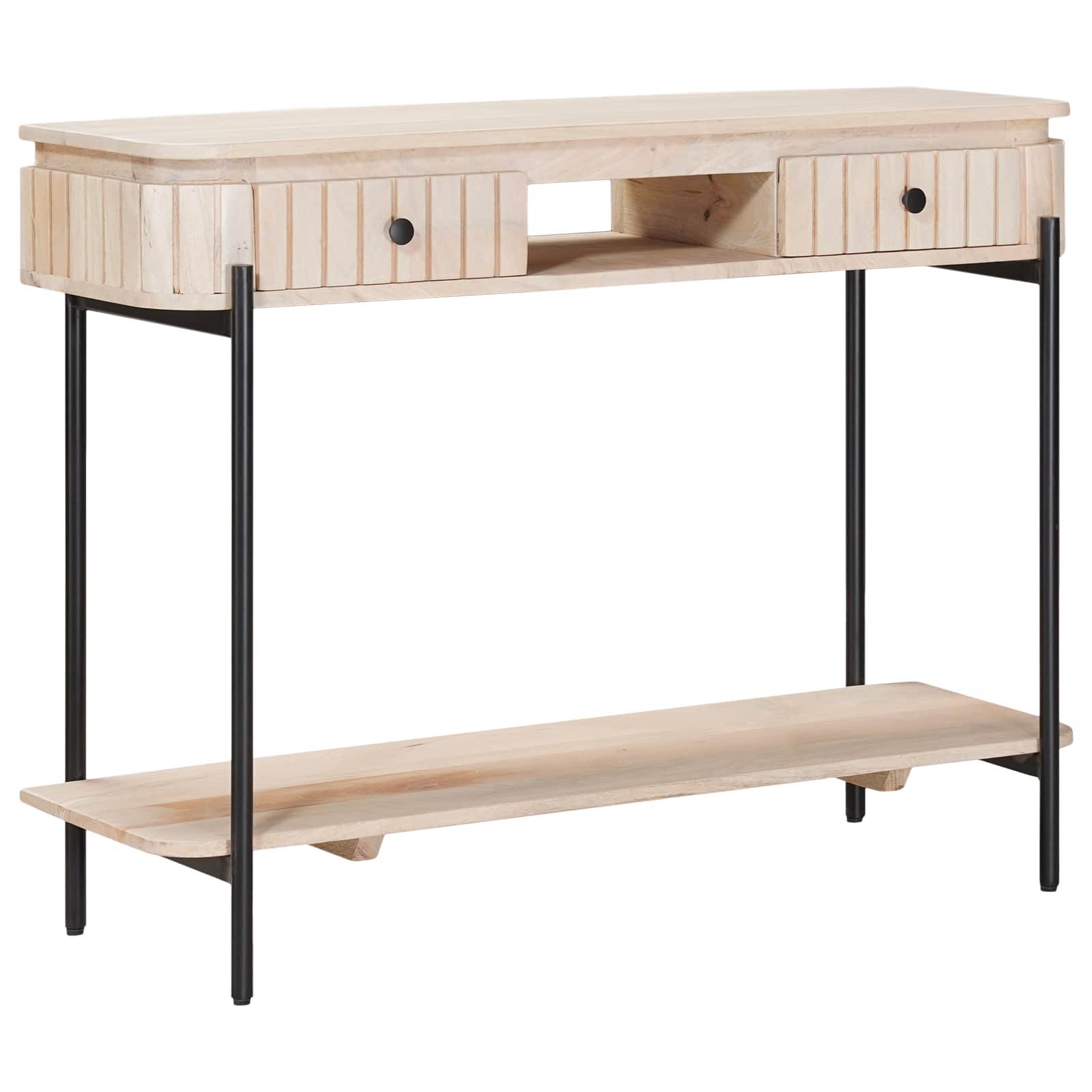 vidaXL Beistelltisch Handgefertigter Beistelltisch Weiß 100 x 30 x 76 cm (1-St)