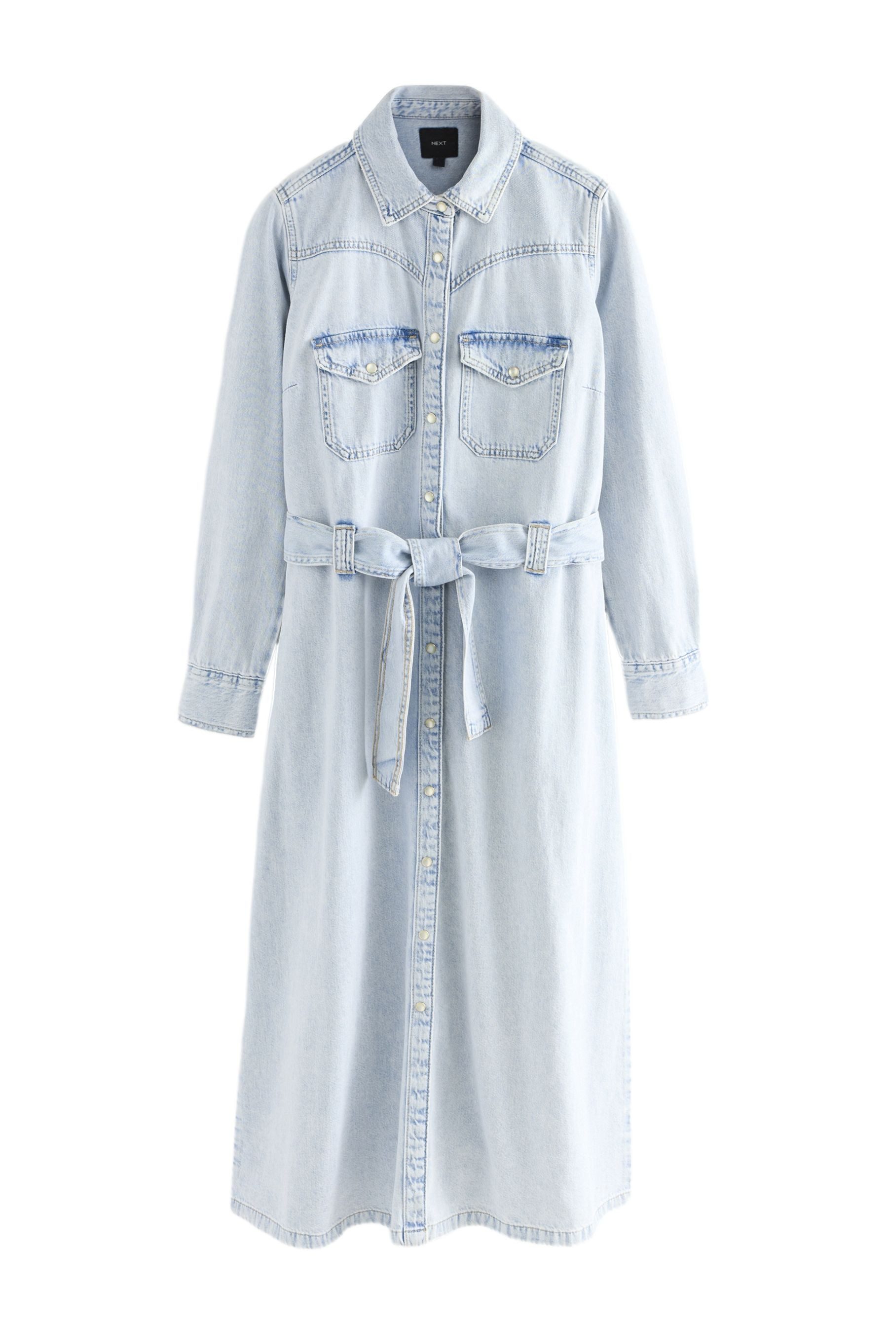 Next Midikleid Western-Jeanskleid Baumwolle für größere Oberweite (1-tlg) günstig online kaufen