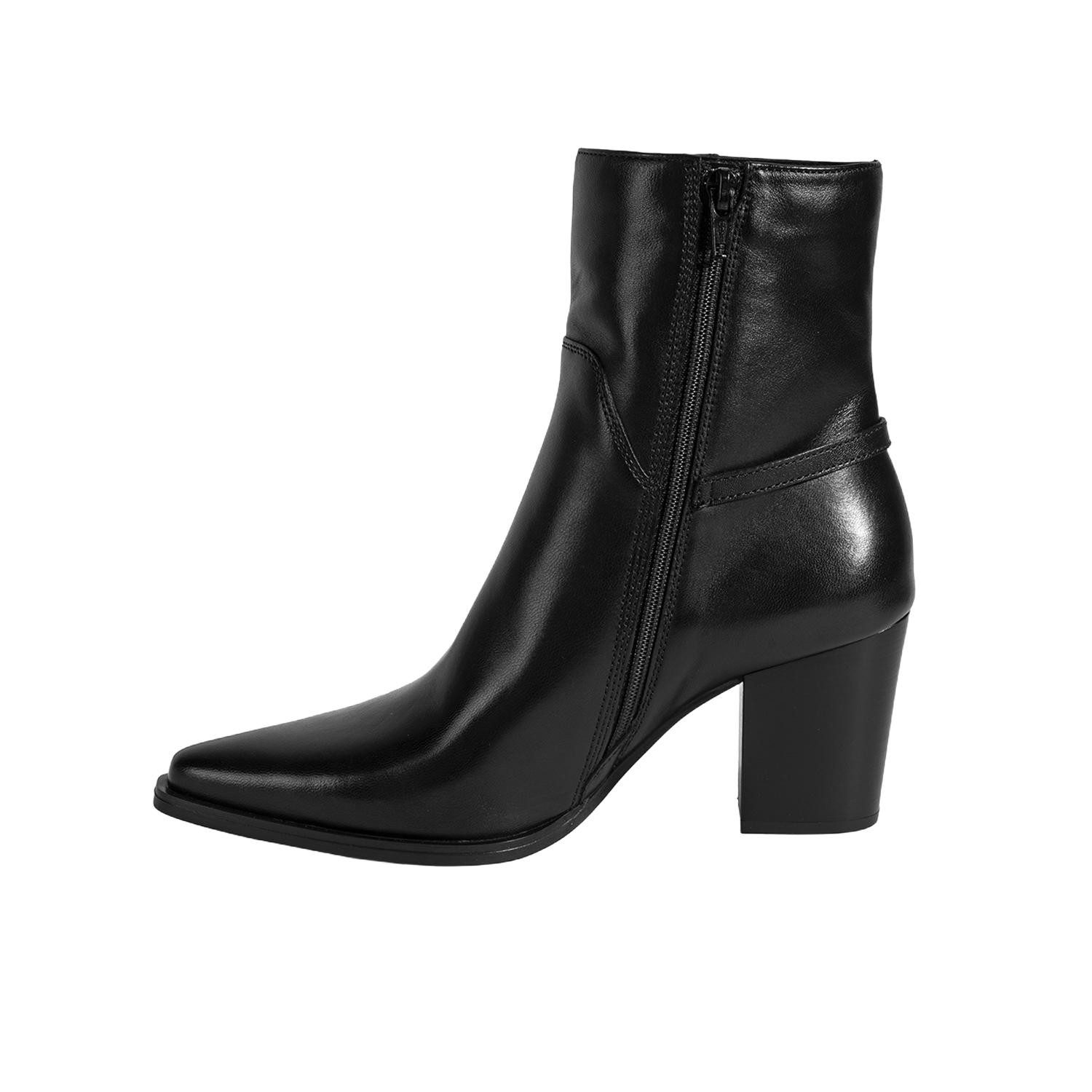 Desa Damenstiefel – Obermaterial aus Textil, Blockabsatz, spitze Zehenpart Stiefel