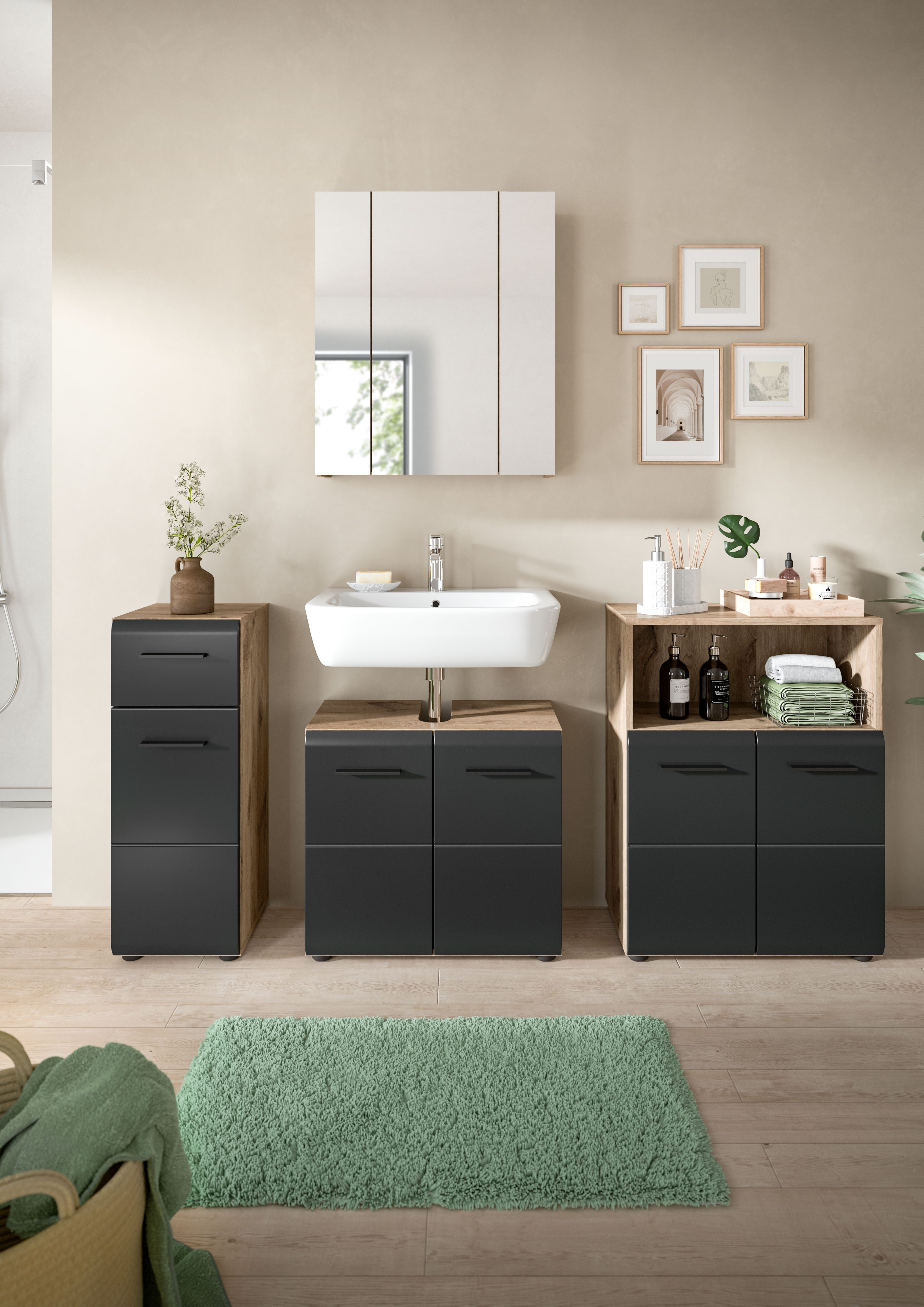 INOSIGN Badmöbel-Set FLORENZ, TOPSELLER!, 4-teilige Badkombination, hochwer günstig online kaufen