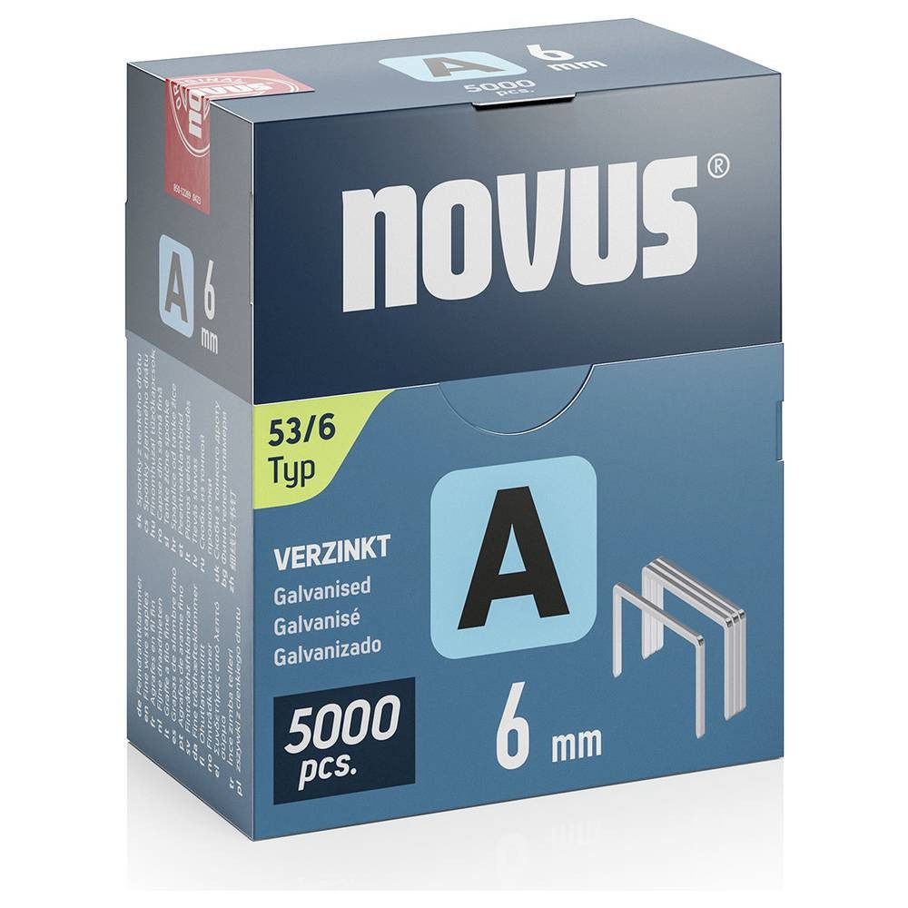 NOVUS Tackerklammer Feindrahtklammern A Typ 53 6mm 042-0761 – Bild 2 von 2