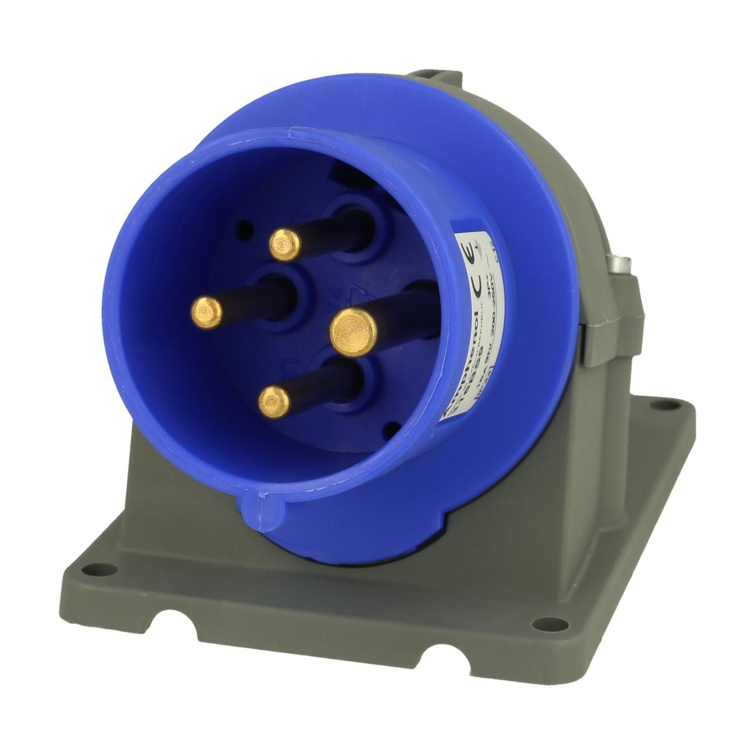 Amphenol CEE-Stecker Titel:16 Ampere CEE Wandsteckverbinder 4-polig (3P+PE) Stift, Kodieru, (CEE Stromverteiler)