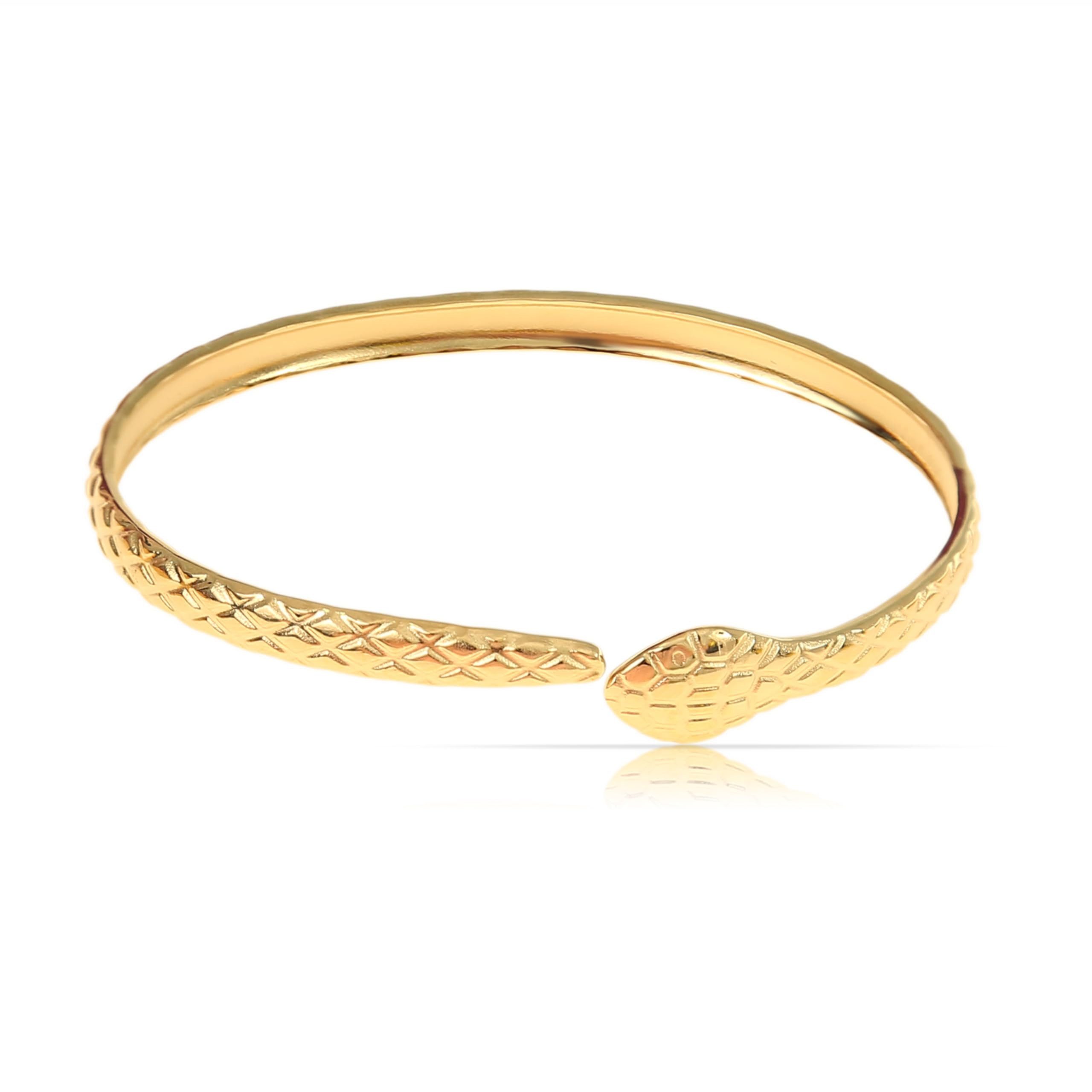 Made by Nami Armreif Edelstahl Armreif Gold Schmuck Damen Gehämmert Geschenke für Frauen, Wasserfest & Verstellbar Geschenkideen Frauen oder Mädchen