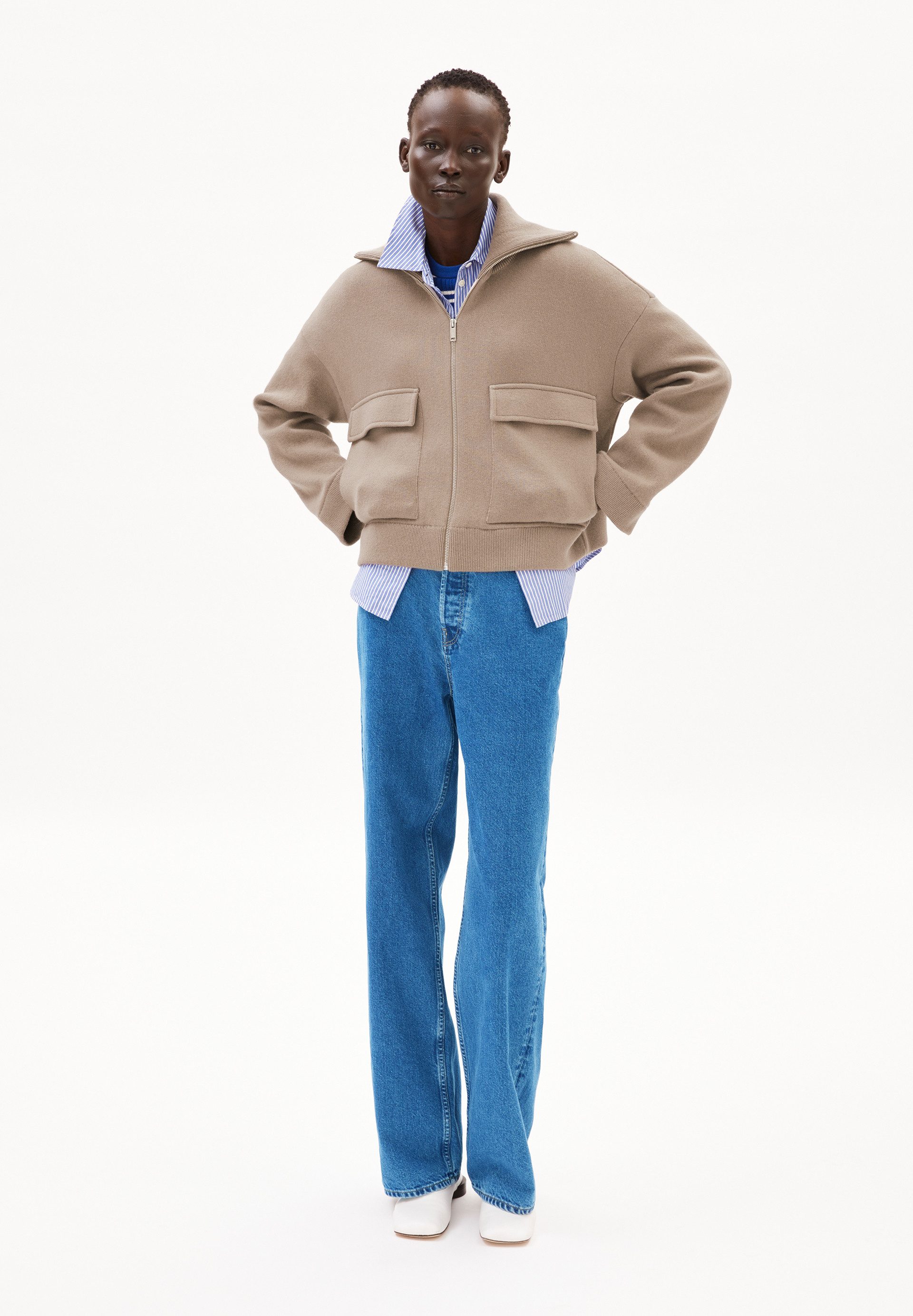 Armedangels Blouson JOANIAAS Strickjacke aus Bio-Woll günstig online kaufen