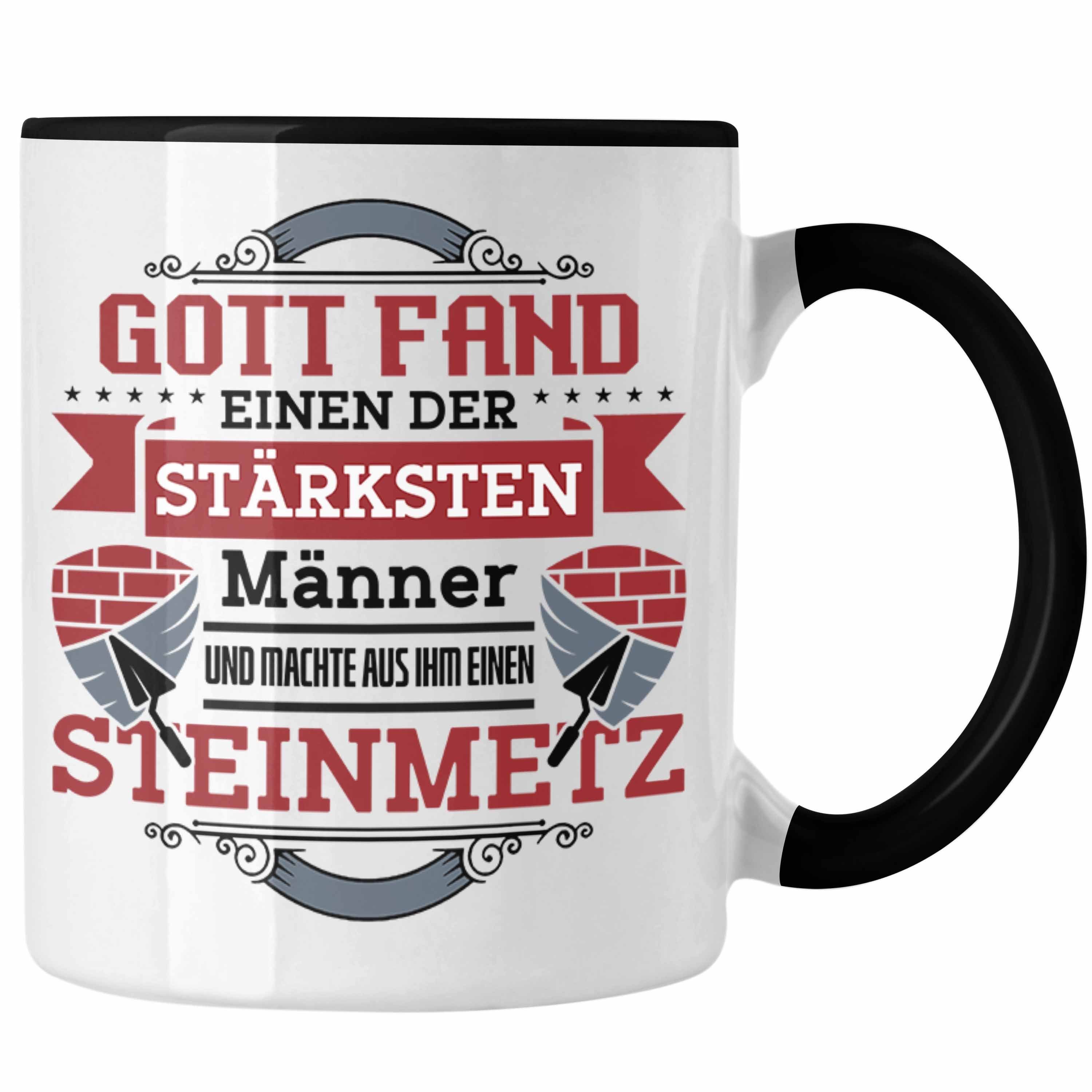 Trendation Tasse Steinmetz Tasse Geschenk Spruch Geschenkidee Spruch Schwarz