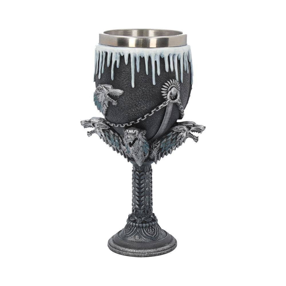 Nemesis Now Weinglas Game of Thrones Kelch Stark, 1-tlg., Offiziell lizenzierter, handbemalter Kelch