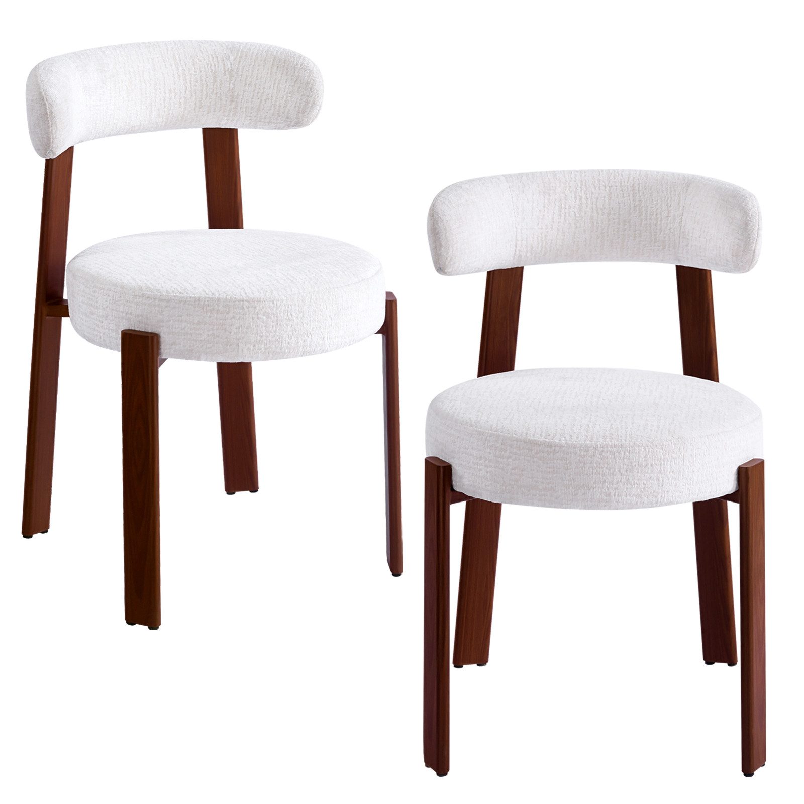 DITAIX Polsterstuhl mit gebogener Rückenlehne, Moderne Esszimmerstühle (2 St), Küchenstühle für Esszimmer und Wohnzimmer