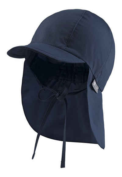 Sterntaler® Schirmmütze Schirmmütze mit Nackenschutz (1-St., Sommermütze idealer Sonnenschutz für Kinder) Kinderhut aus UV-Popeline mit Bindeband und UV-Schutz 50+