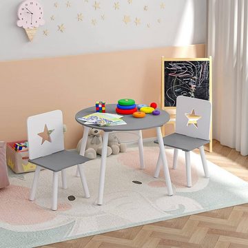 Woltu Kindersitzgruppe, Kindersitzgruppe Tisch-Set mit Stauraum, Kiefernholz