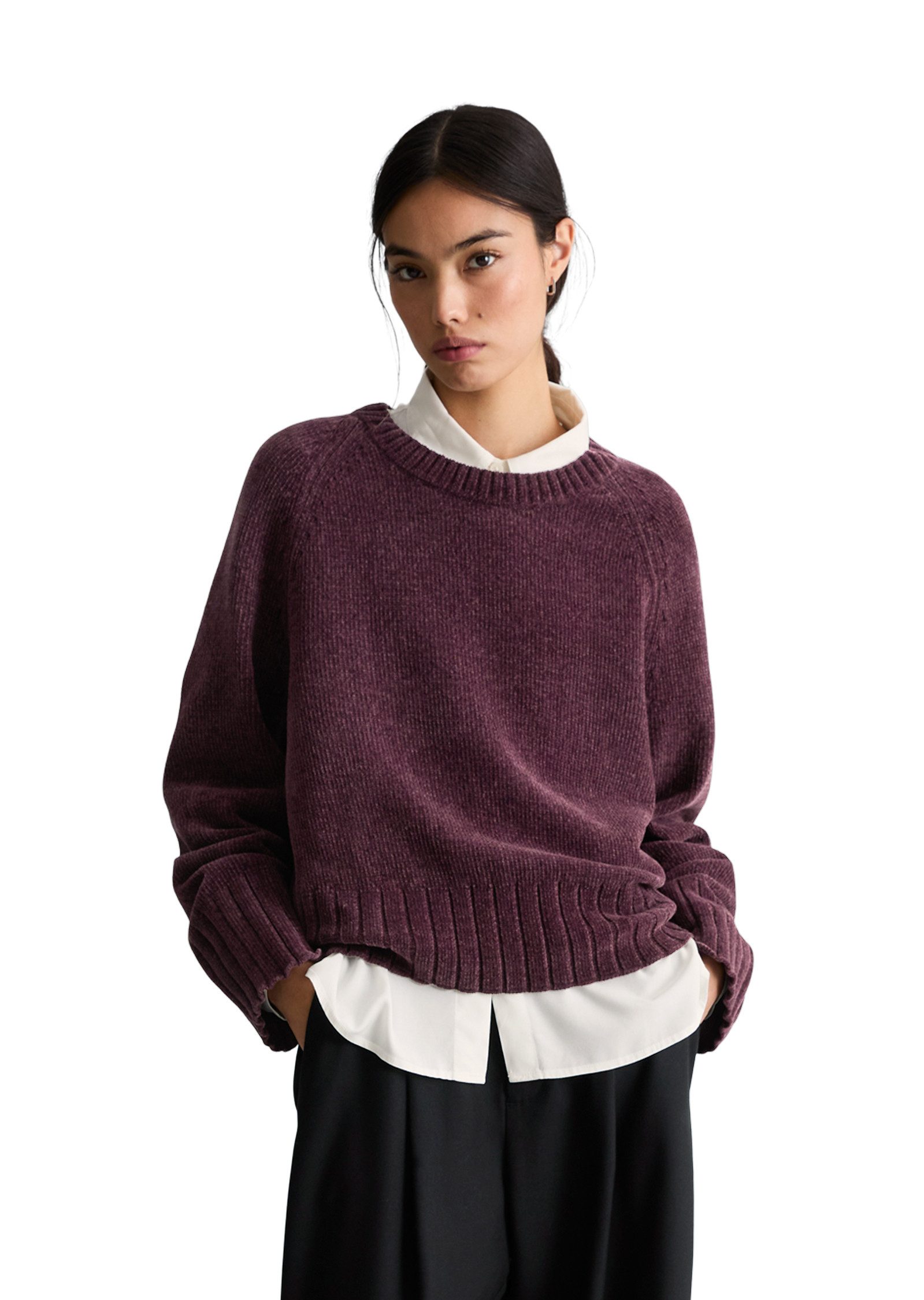 Marc O'Polo DENIM Strickpullover aus weichem Chenille-Garn