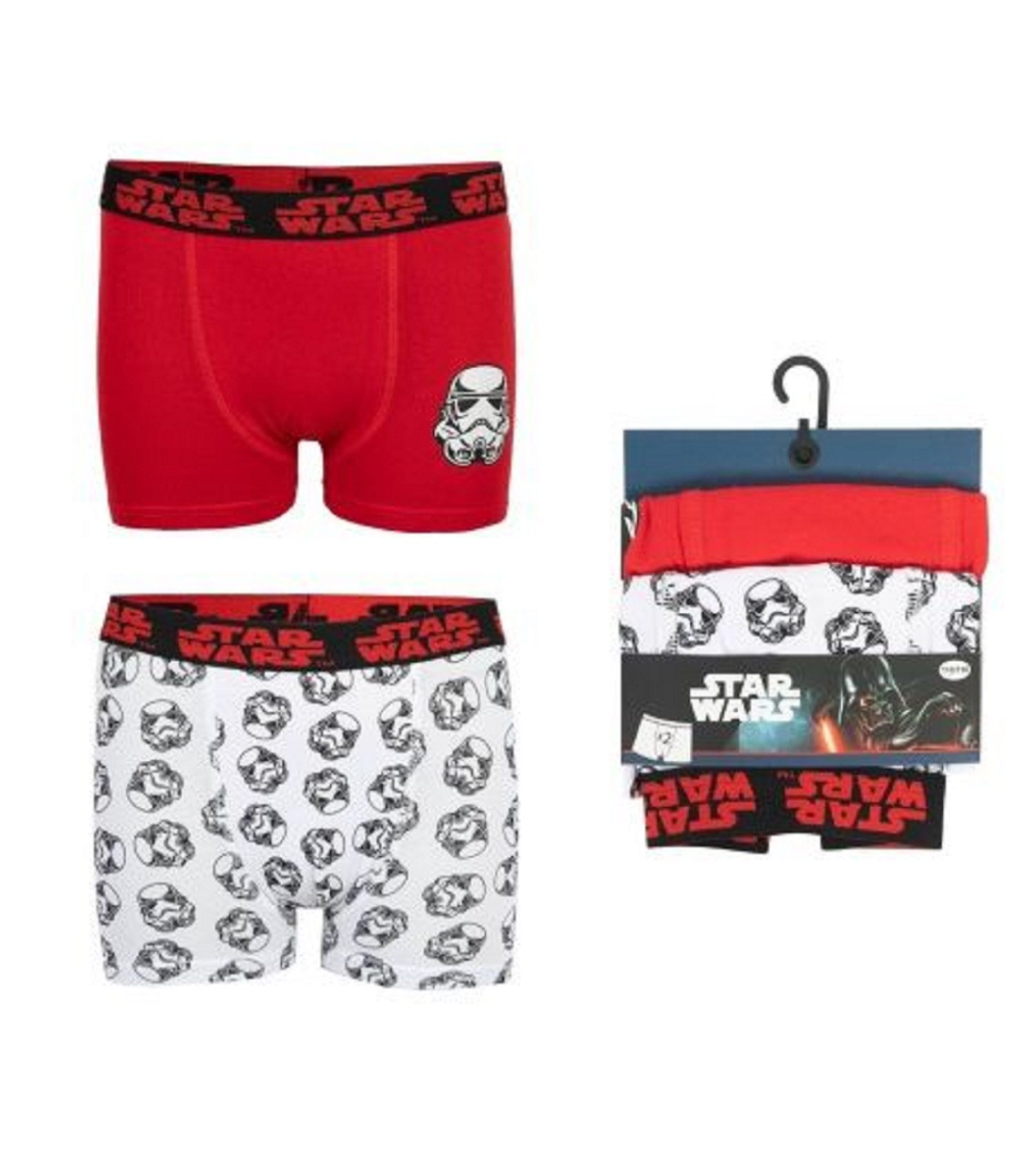 Star Wars Boxershorts Star Wars Jungen Boxershorts – 95% Baumwolle / 5% Elastan im 2er Pack