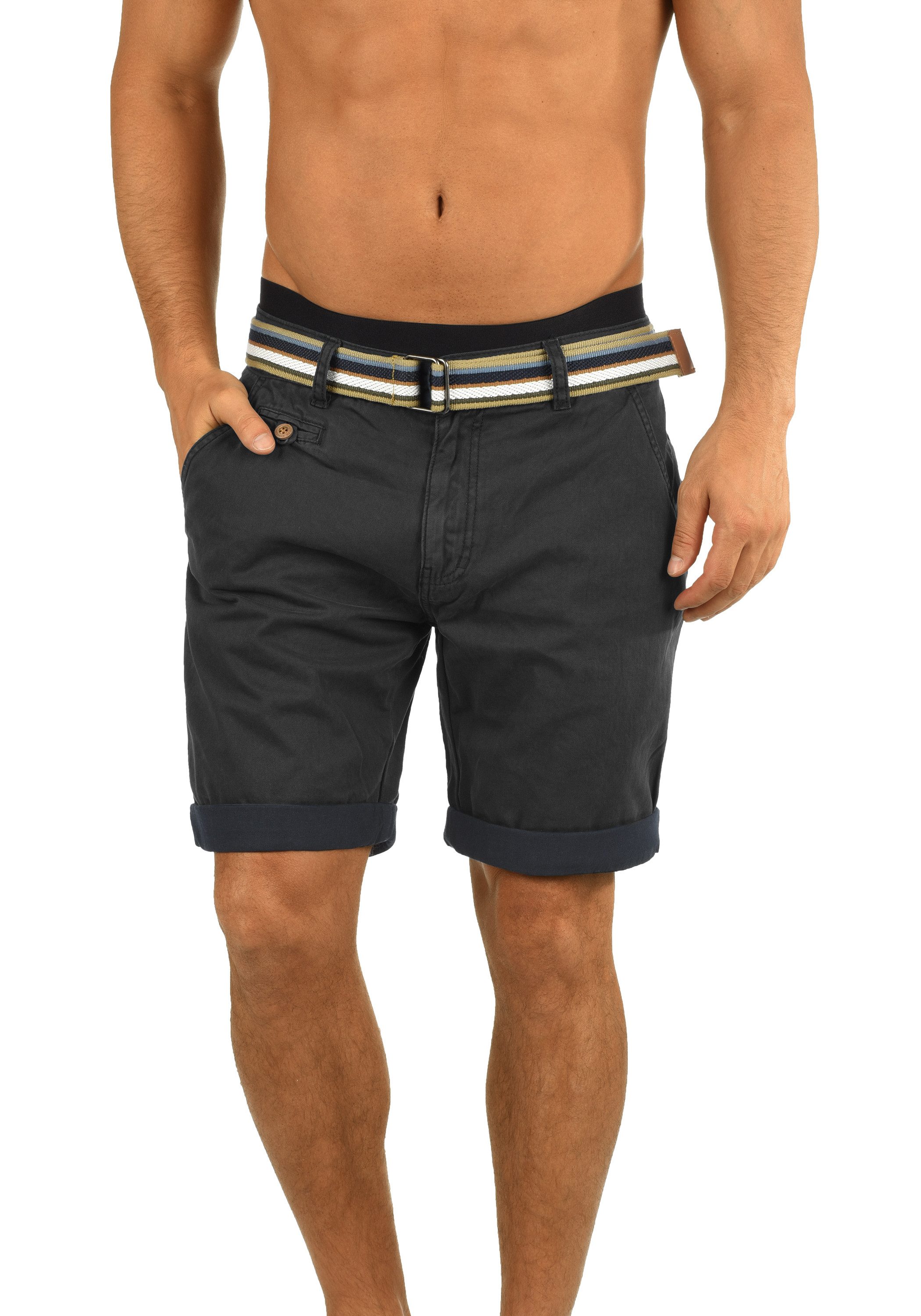 Indicode Chinoshorts IDCastro kurze Hose mit Gürtel