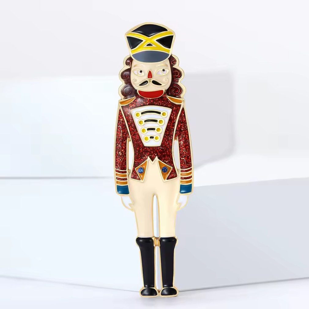 Dark-Desires Brosche Brosche zur Weihnachtszeit kleiner Nussknacker emailli günstig online kaufen