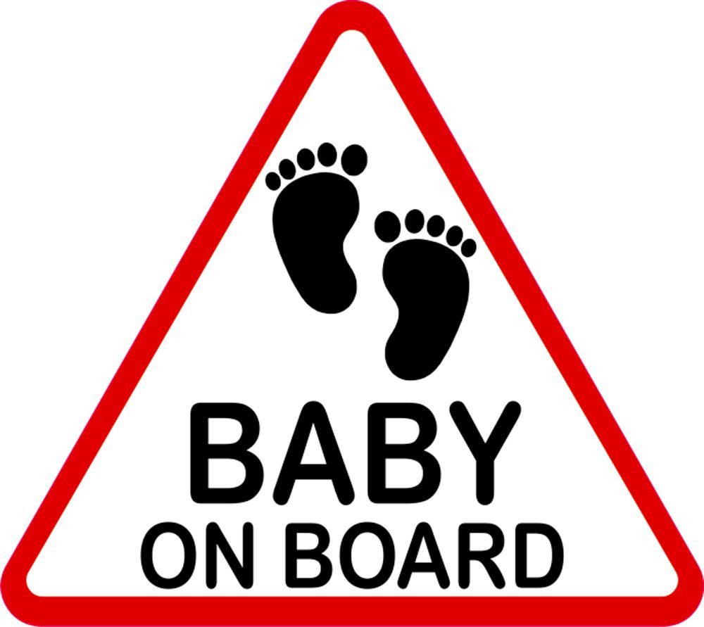 Aufkleber Hermann Schütz Aufkleber Baby on Board dreieckig