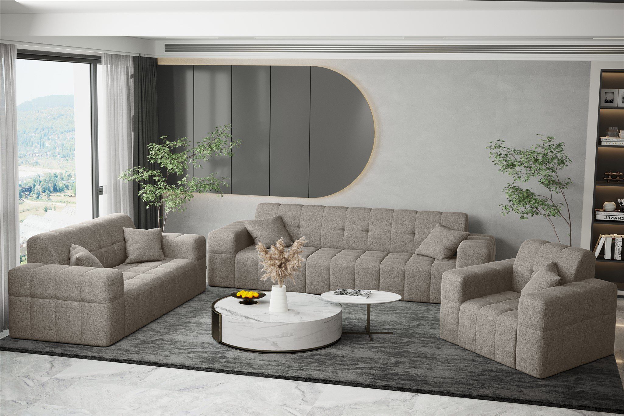Fun Möbel Polstergarnitur Sofaset Designersofa NANCY günstig online kaufen