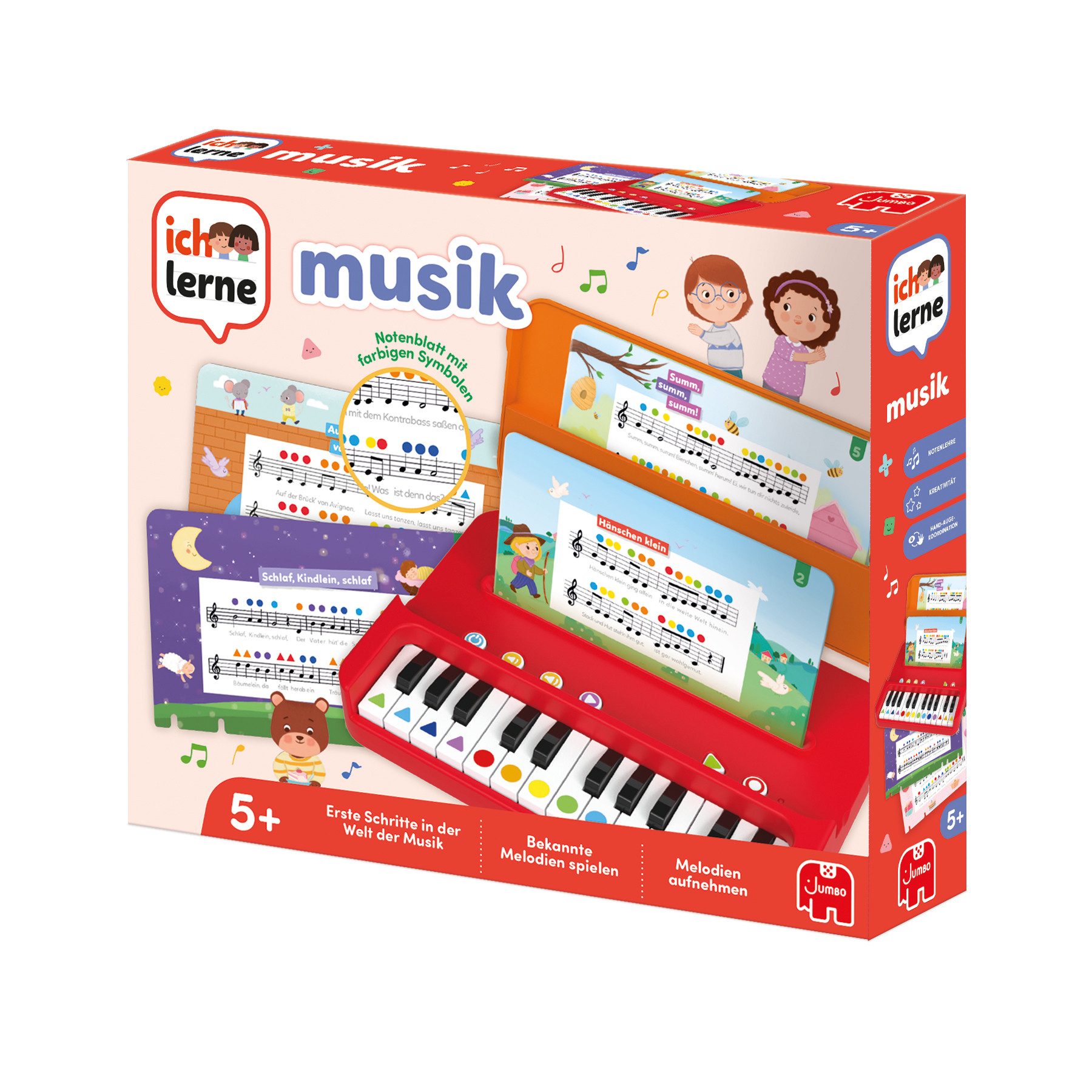 Jumbo Spiele Spiel Ich lerne Musik, Lernspielzeug, Lernspiel
