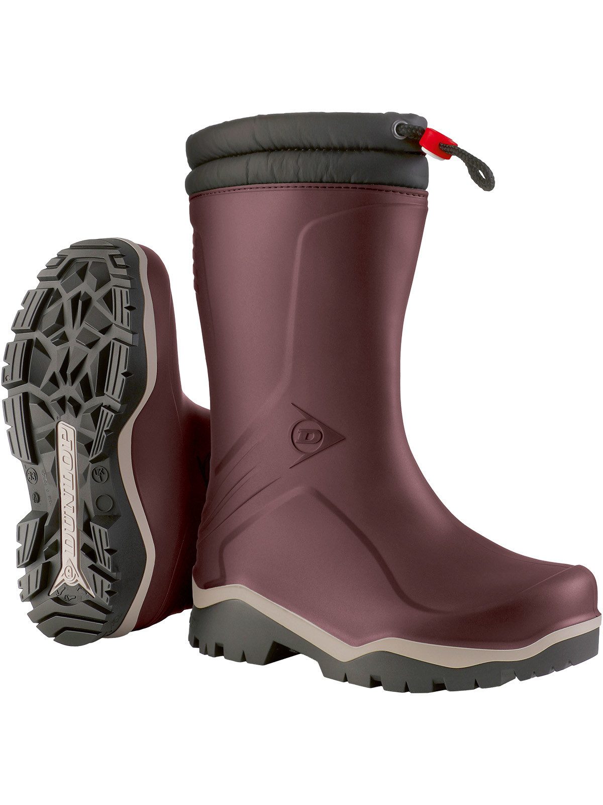 MK0KV45 Kids Blizzard Burgunderrot/Grau/Schwarz Winterstiefel
